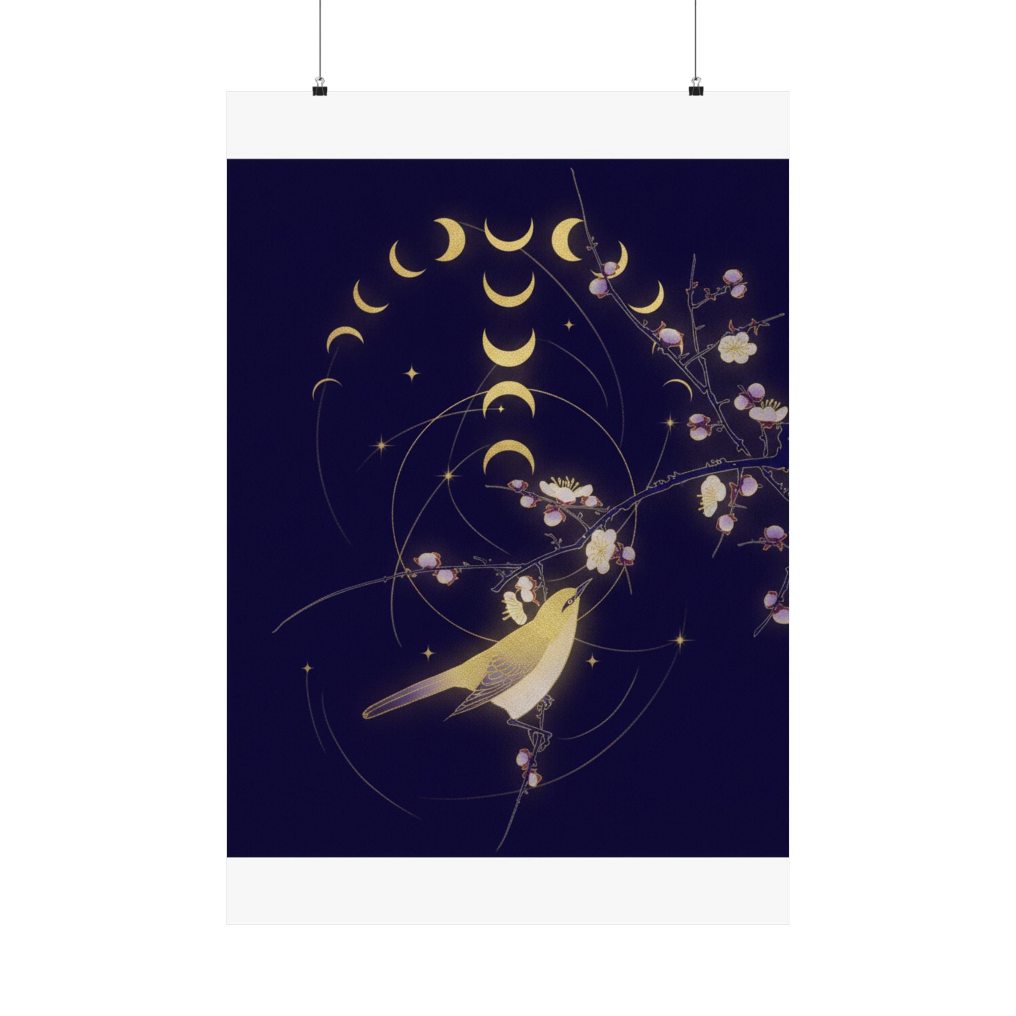 Celestial — New Moon; Nightingale On A Plum Branch — Matte Poster