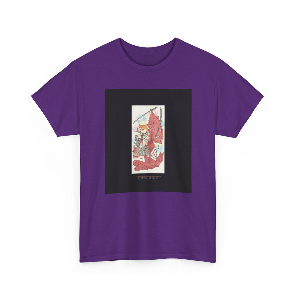 Shiba Inu Samurai Katana Watercolour Ukiyo-e Graphic Tee
