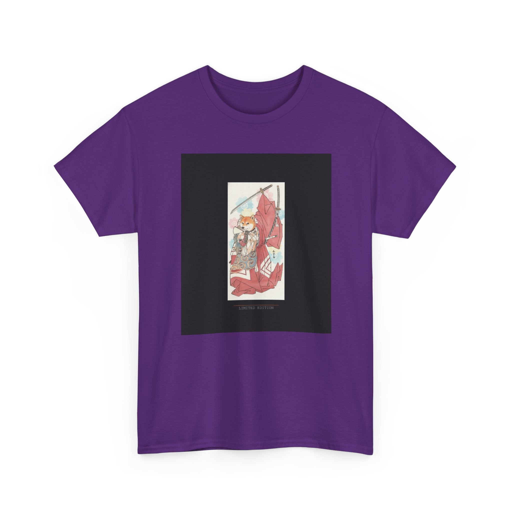 Shiba Inu Samurai Katana Watercolour Ukiyo-e Graphic Tee