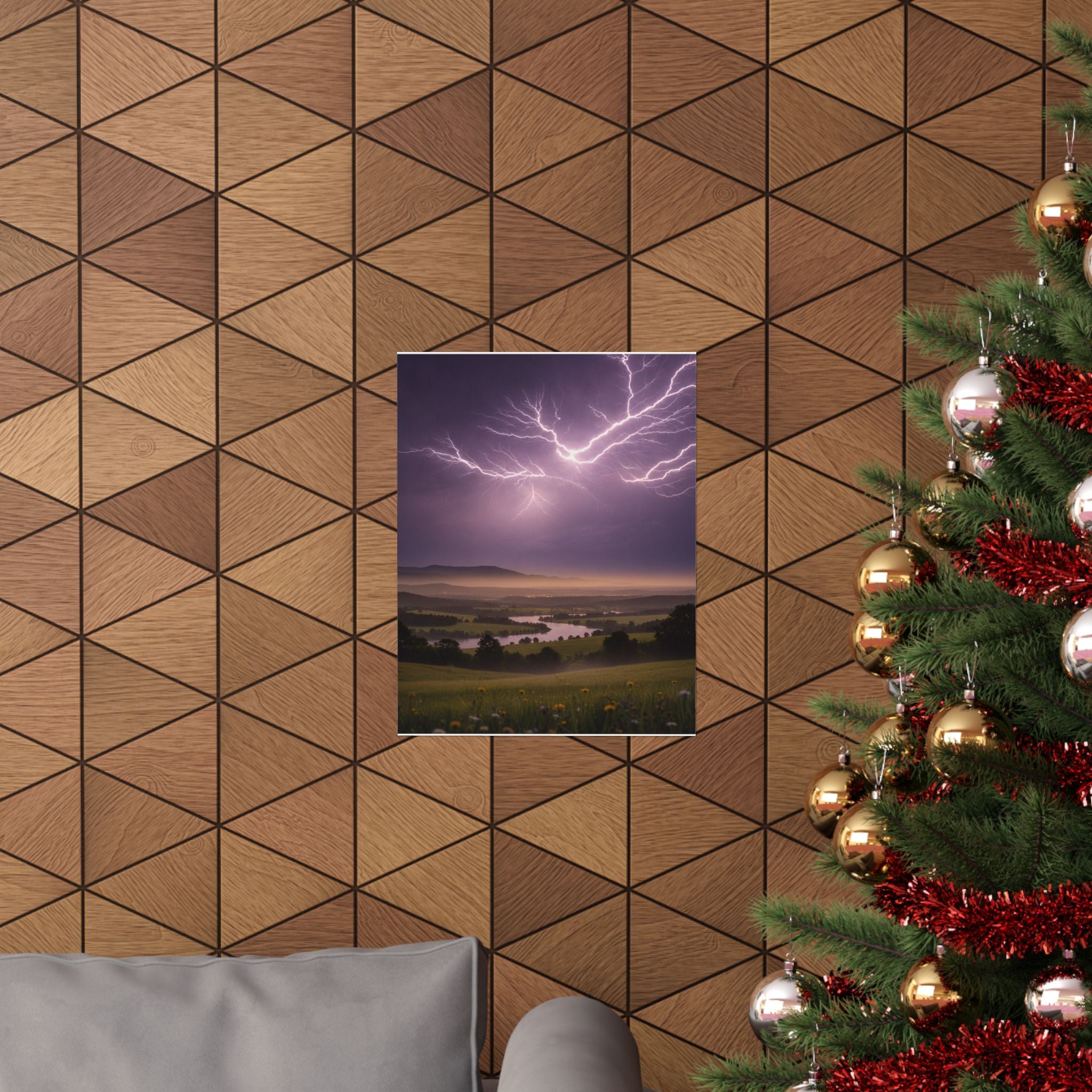 Scenic Nature — Lightning — Matte Poster