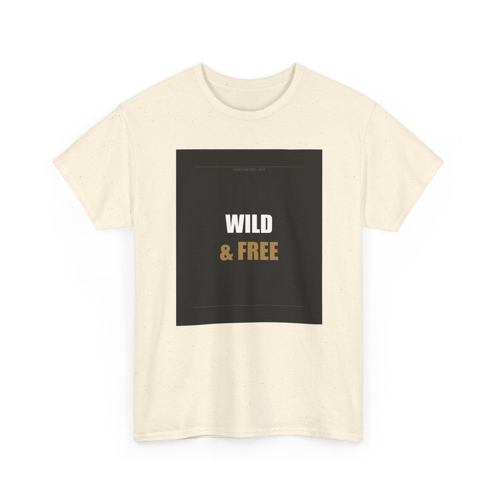 Wild & Free Two-Tone Minimal Typography Graphic Tee