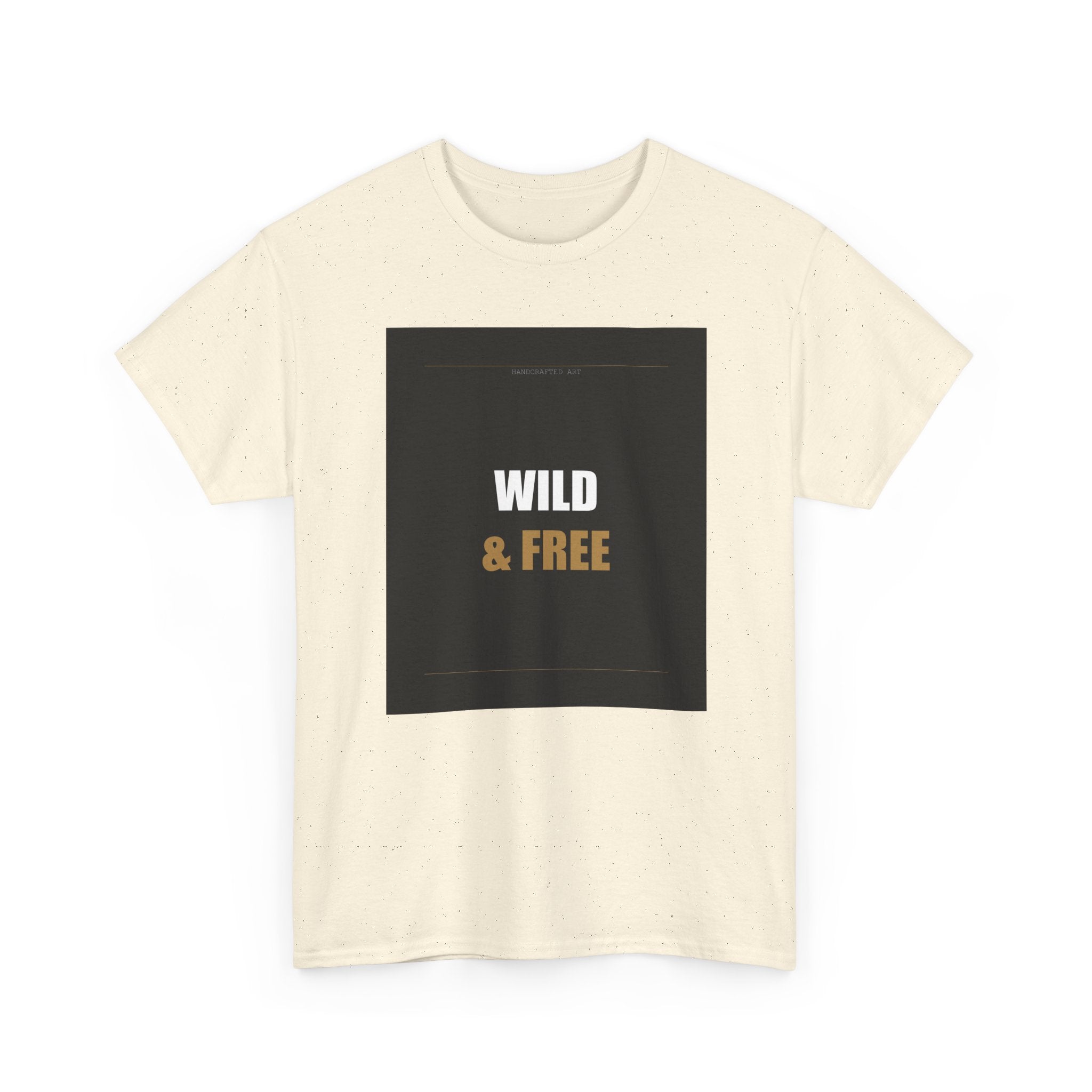 Wild & Free Two-Tone Minimal Typography Graphic Tee