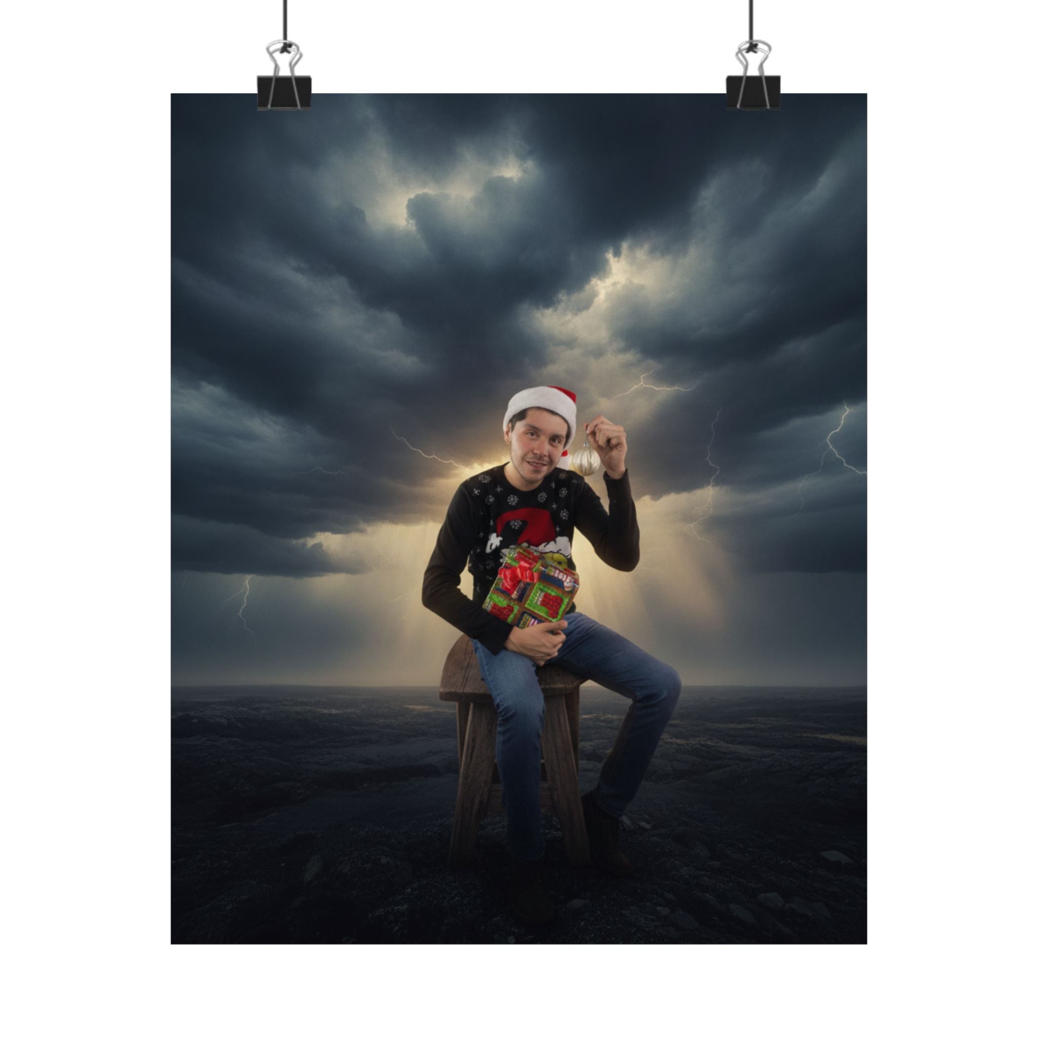 Dramatic Storm — Person — Matte Poster