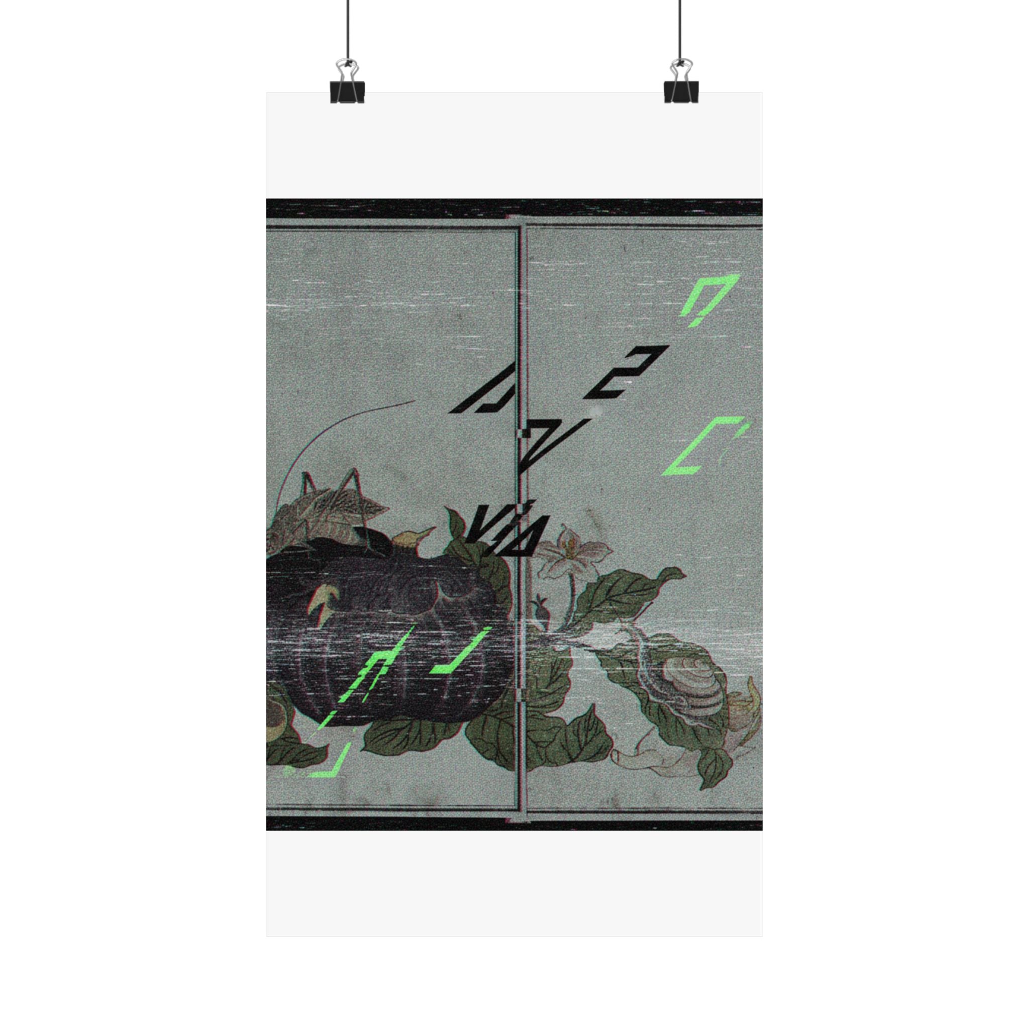 Glitch Culture — Land Snail (Katatsumuri); Giant Katydid (Kutsuwamushi), From The Picture Book Of — Matte Poster