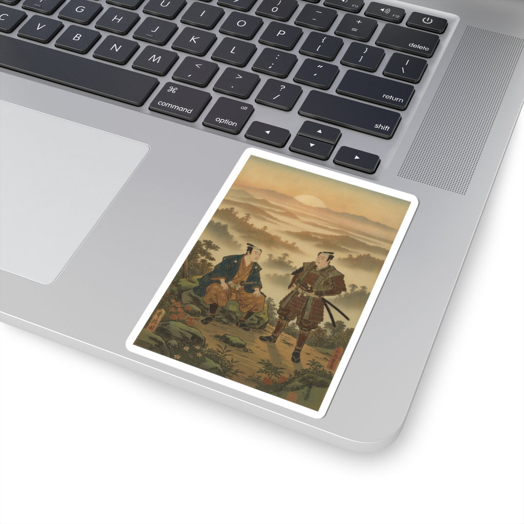 Scenic Nature — A Daimyo Talking To One Of His Retainers — Kiss-Cut Sticker