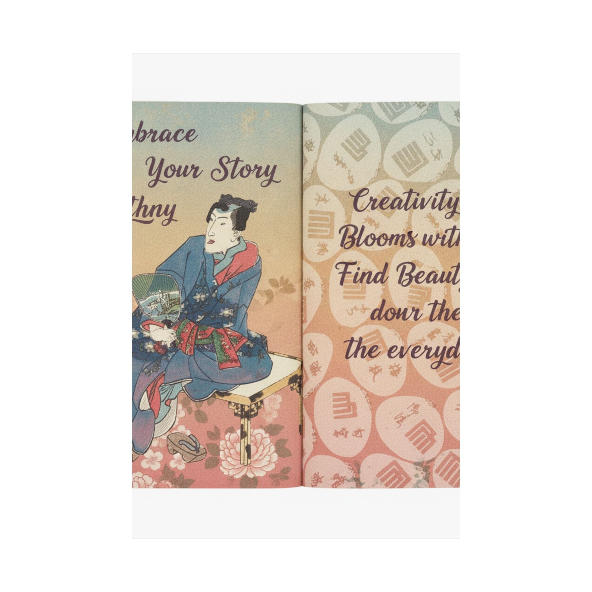 Affirmation — A Fraudulent Murasaki’S Rustic Genji  By Ryūtei Tanehiko — Matte Poster