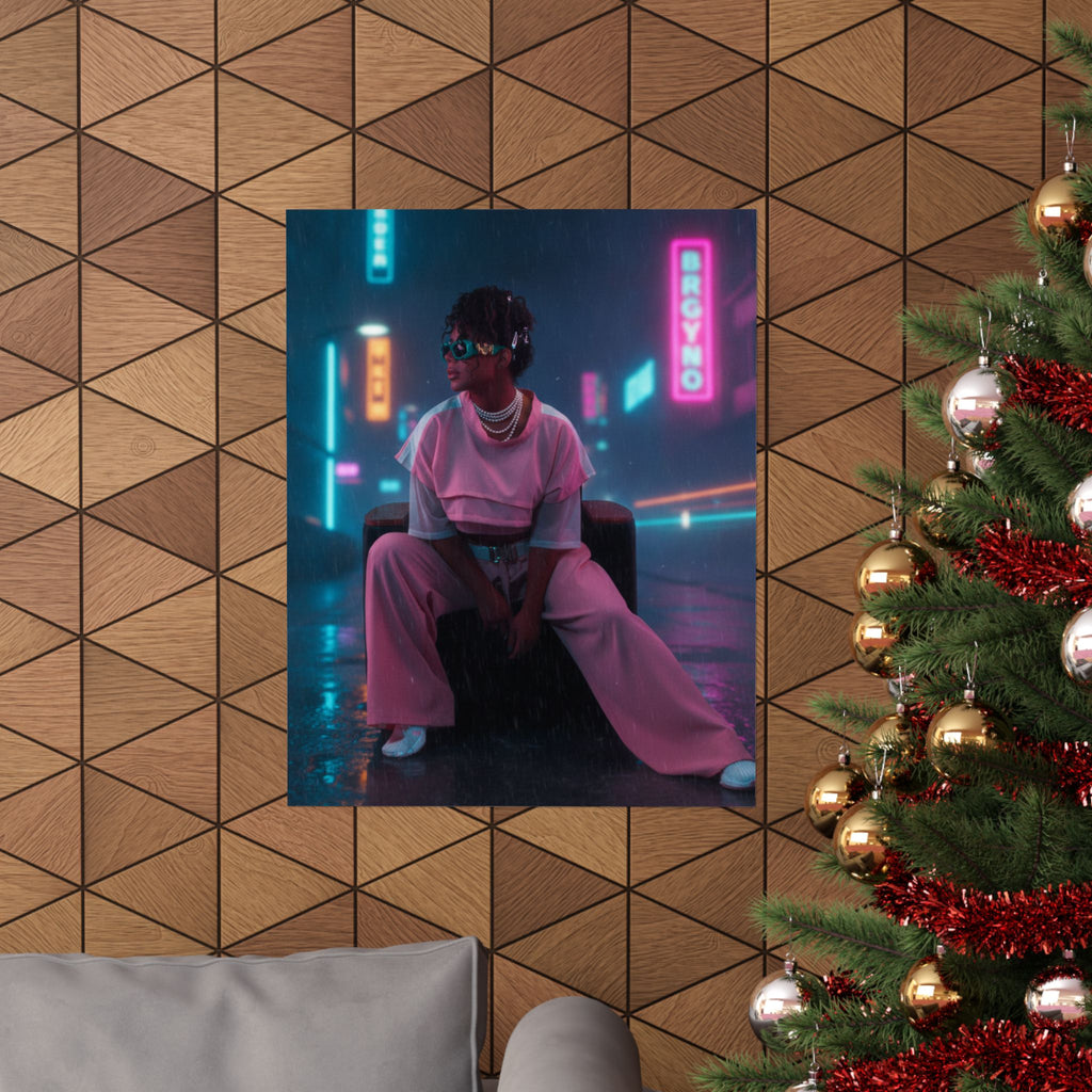 Neon Noir — Person — Matte Poster
