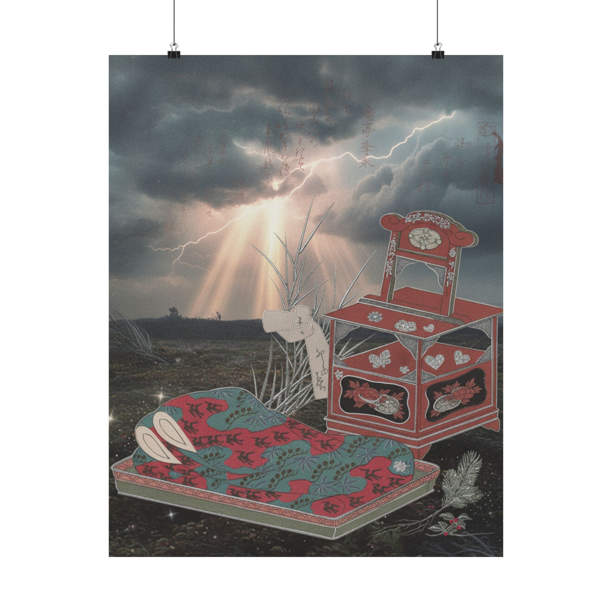 Dramatic Storm — Cabinet For The Toilet And Bed-Clothes — Matte Poster