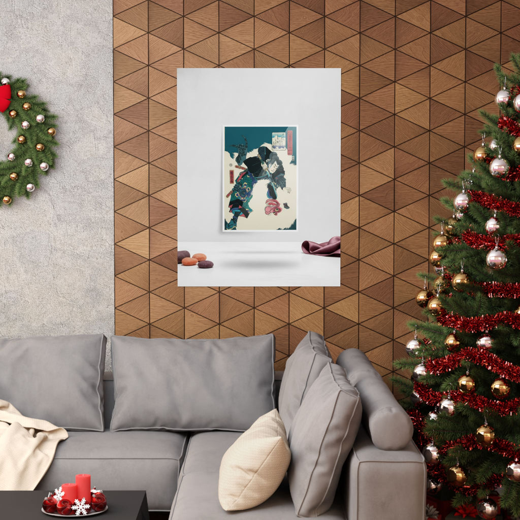 Product Marketing — The Warrior Slaying The Giant White Hihi — Matte Poster