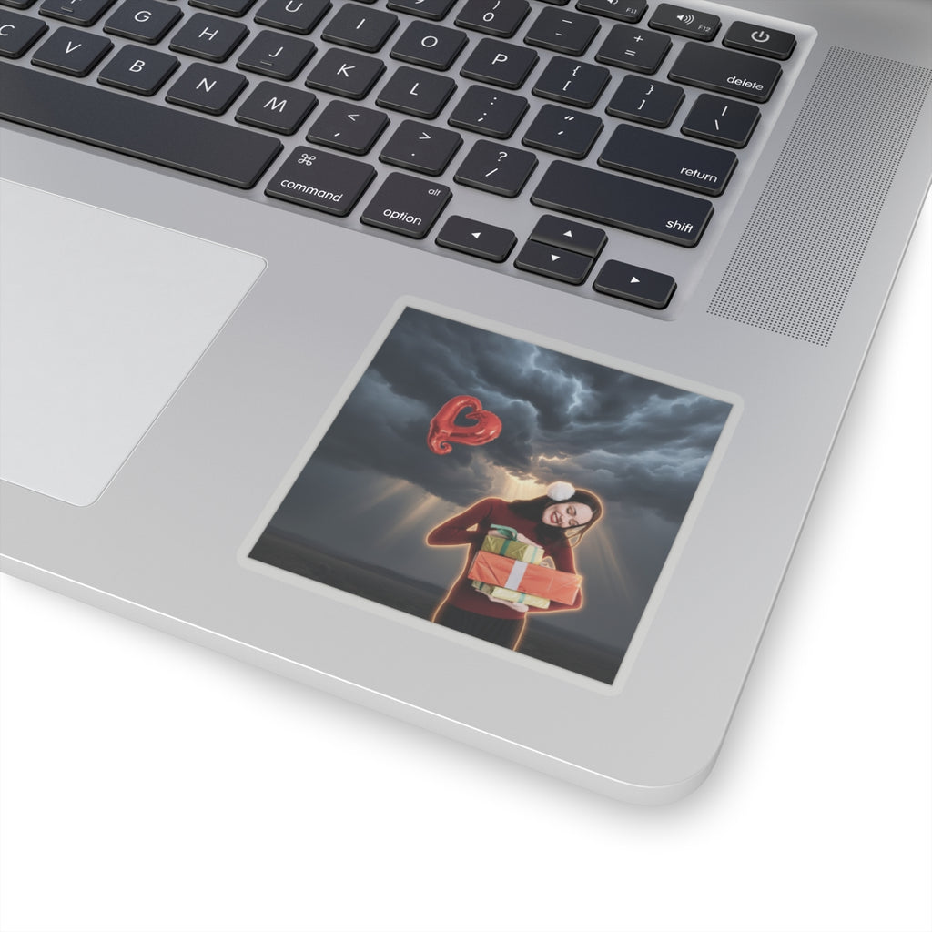 Dramatic Storm — Person — Kiss-Cut Sticker