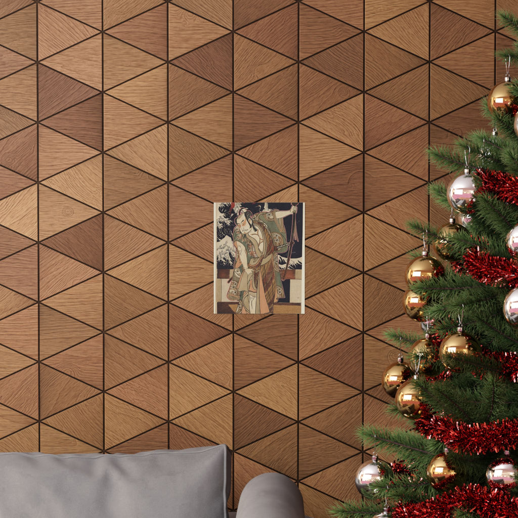 Japanese Street — The Third Otani Hiroji As A Samurai Of High Rank Standing In A Room — Matte Poster