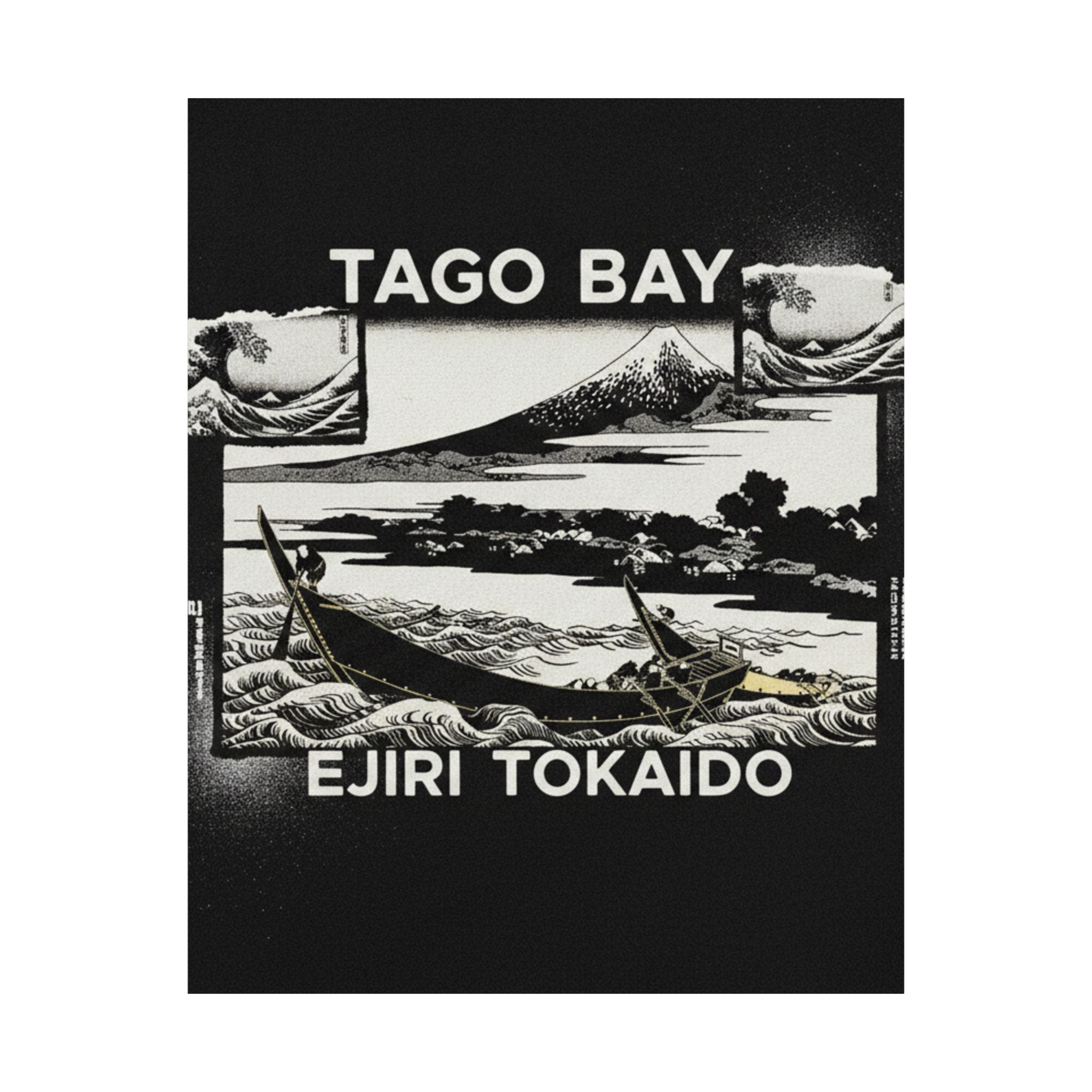 Streetwear Collage — Tago Bay Near Ejiri On The Tōkaidō (Tōkaidō Ejiri Tago No Ura Ryaku Zu), From Th — Matte Poster