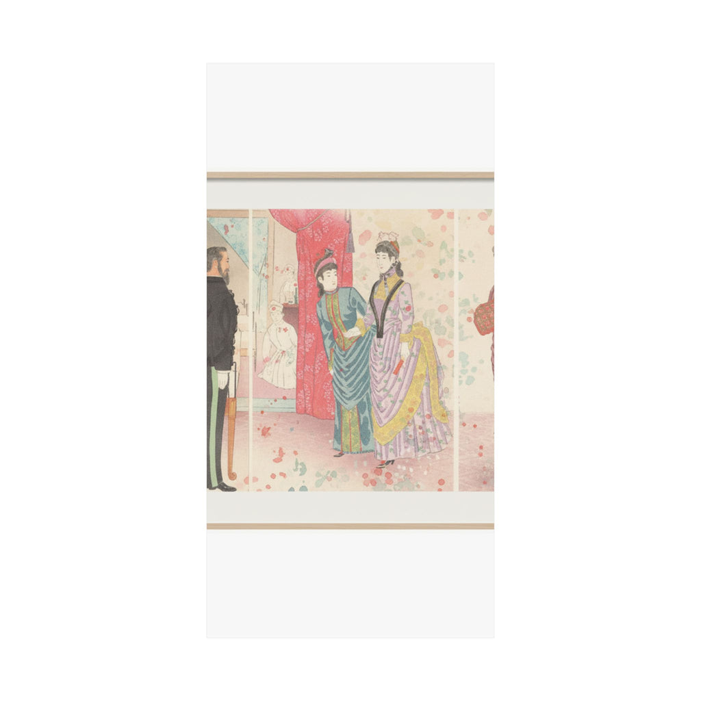 Watercolor — Illustration Of The Empress Visiting A Field Hospital [In Hiroshima] (Yasen Byōi — Matte Poster