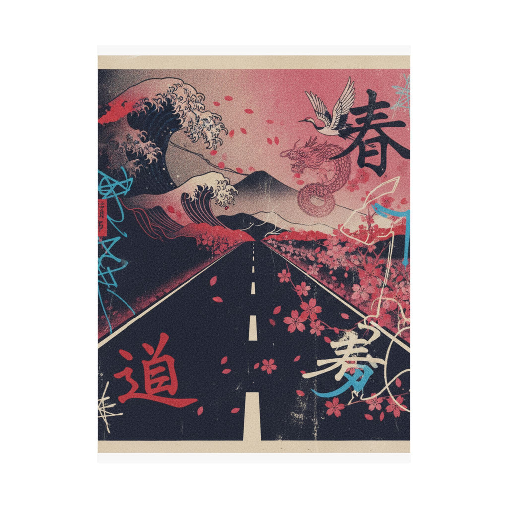 Japanese Street — Road — Matte Poster