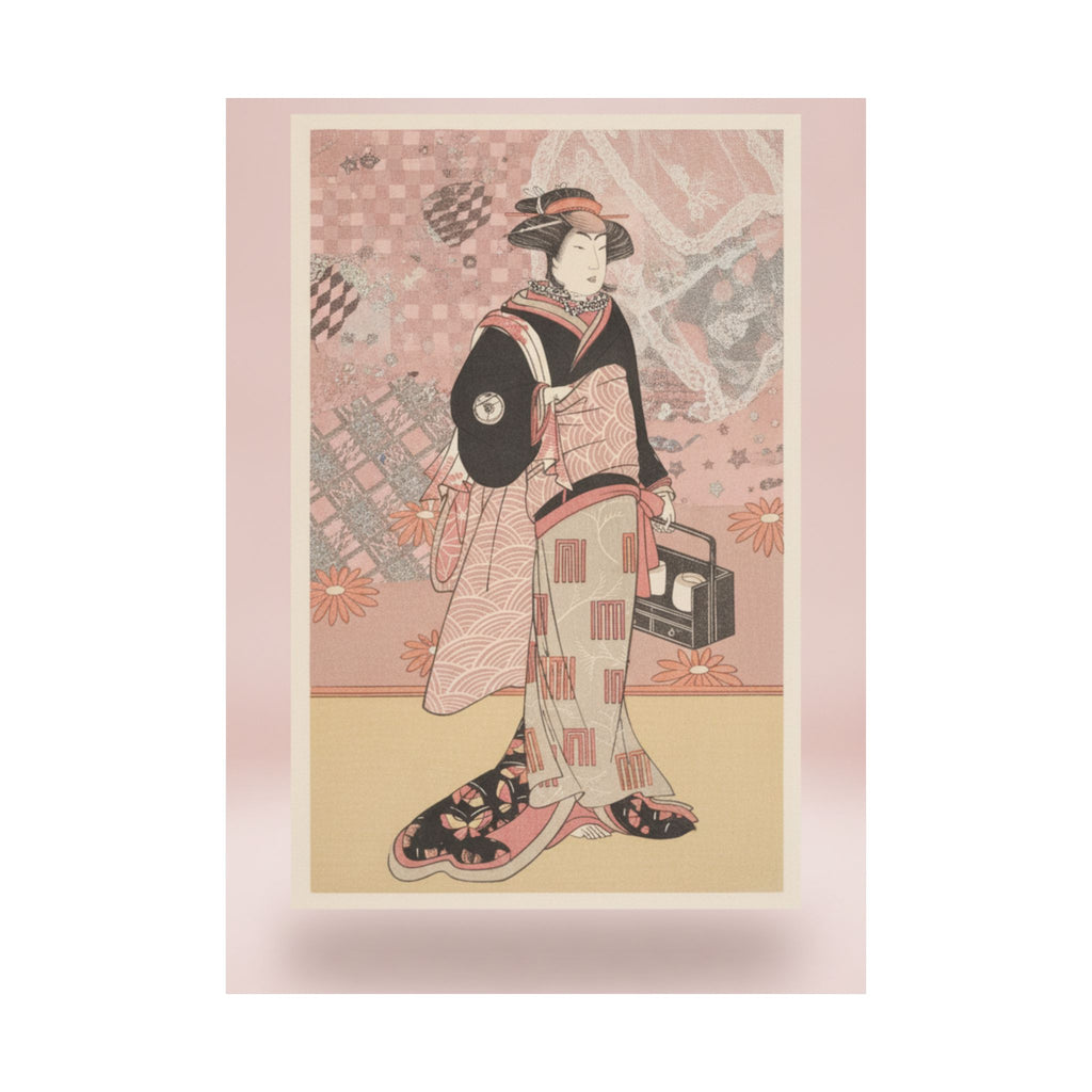 Product Marketing — The Actor Iwai Hanshiro Iv As A Woman In A Black Kimono — Matte Poster