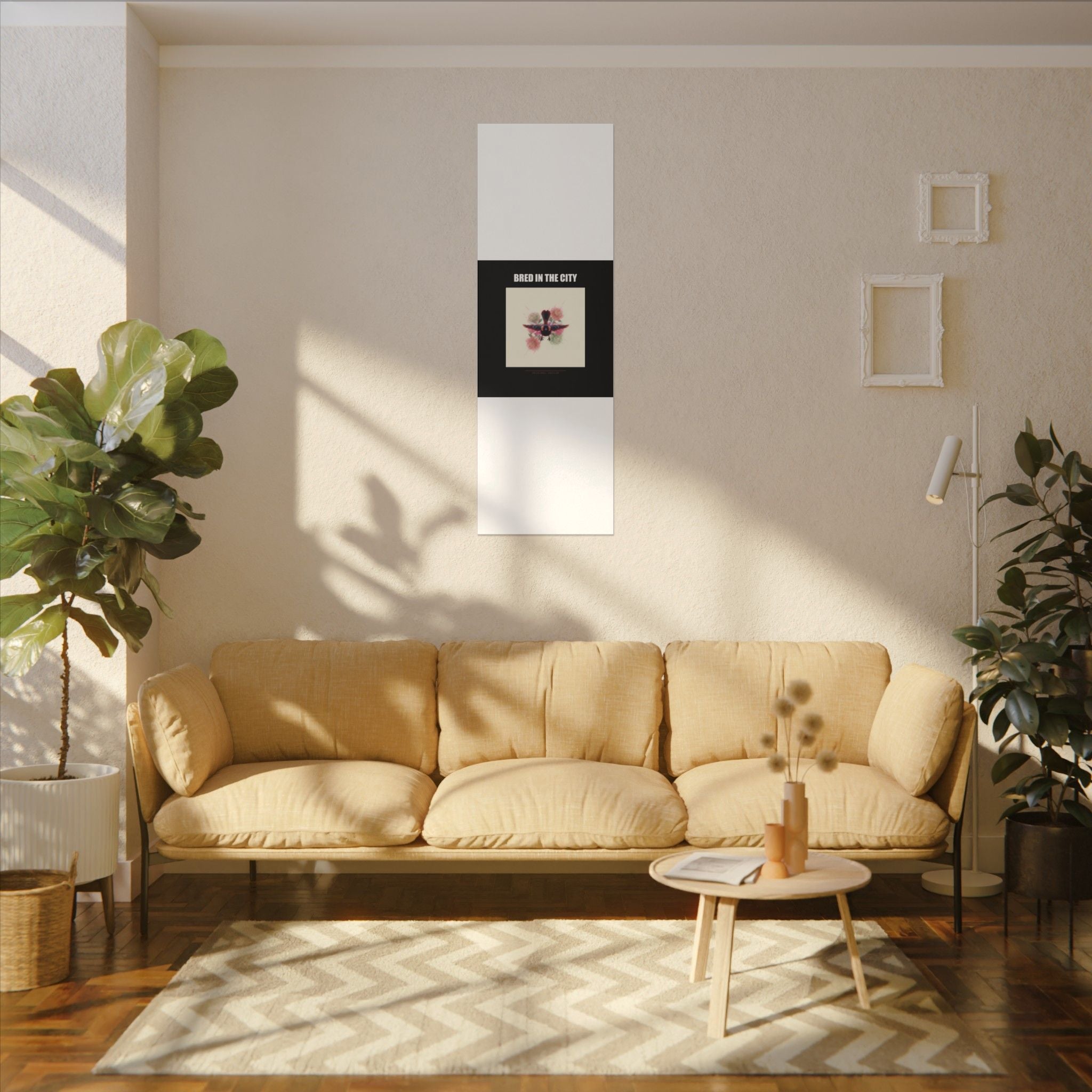 BRED IN THE CITY Flying Bird & Roses Matte Canvas
