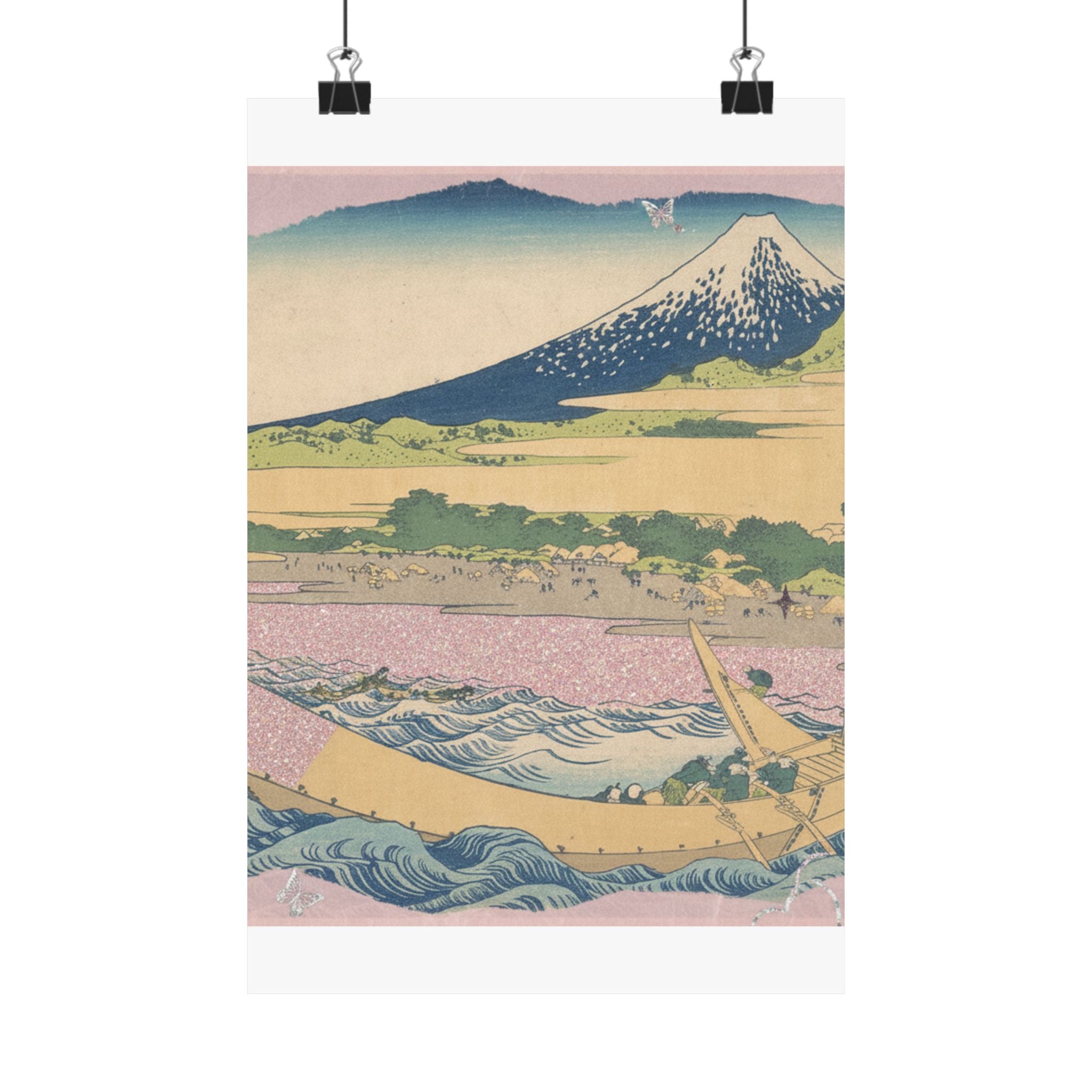 Scenic Nature — Tago Bay Near Ejiri On The Tōkaidō (Tōkaidō Ejiri Tago No Ura Ryaku Zu), From Th — Matte Poster
