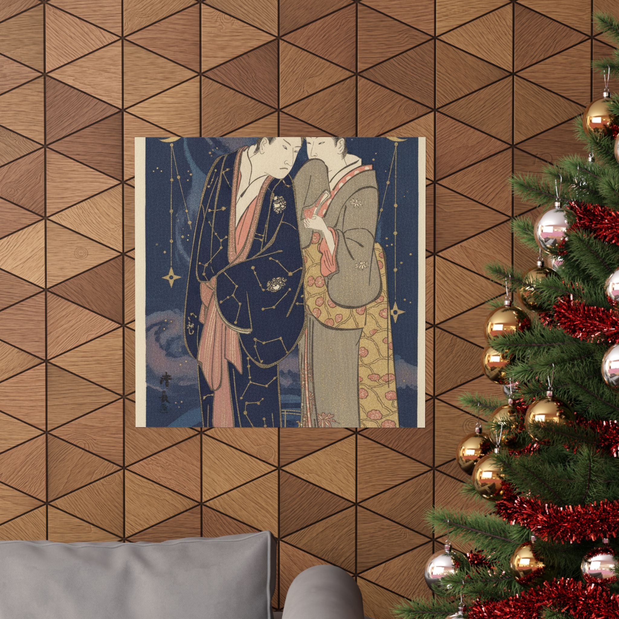 Celestial — Ichikawa Yaozo Iii With A Lady — Matte Poster
