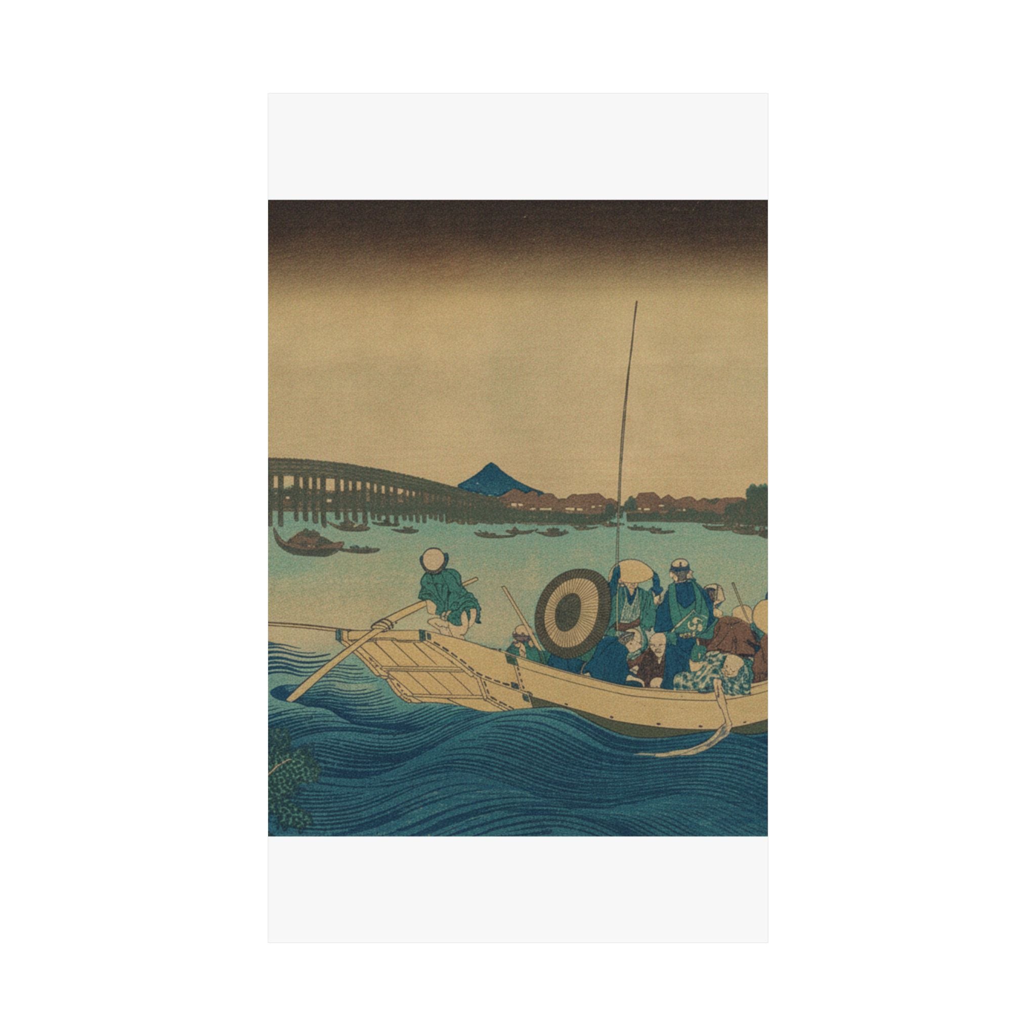 Cinematic — Viewing The Sunset Over Ryōgoku Bridge From The Onmayagashi Embankment (Onmayaga — Matte Poster