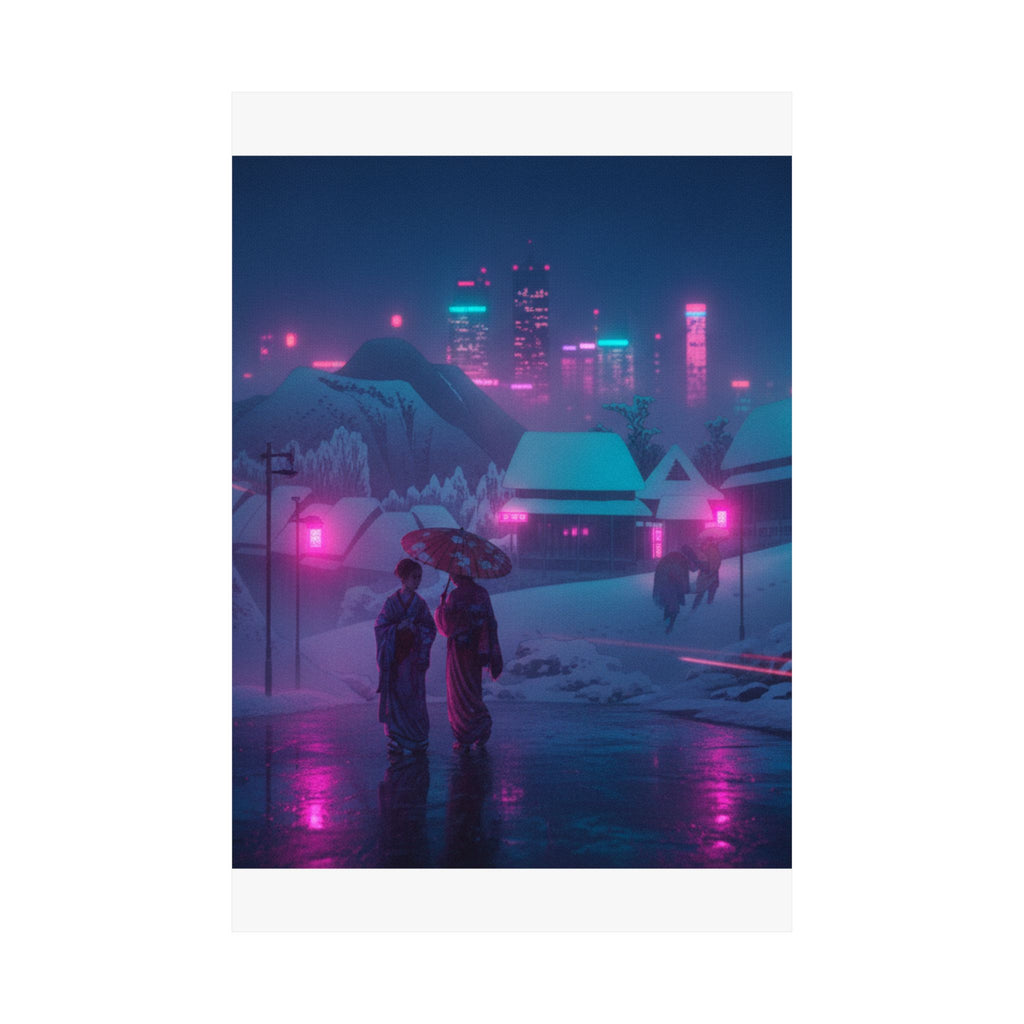 Neon Noir — Evening Snow — Matte Poster