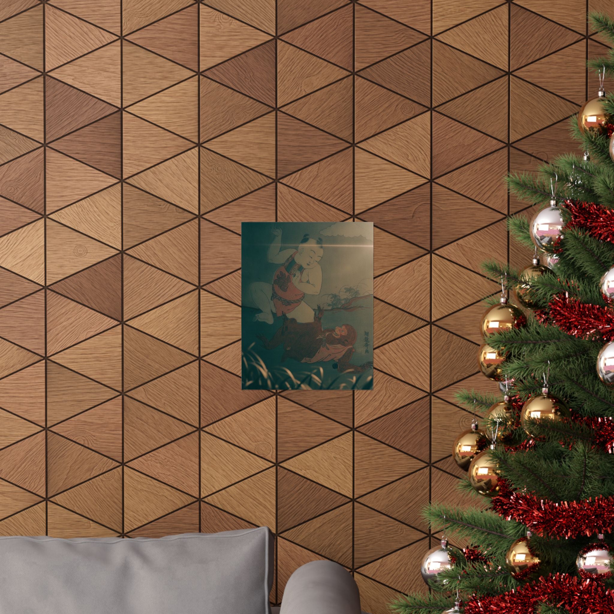 Cinematic — Boy And Monkey Playing — Matte Poster