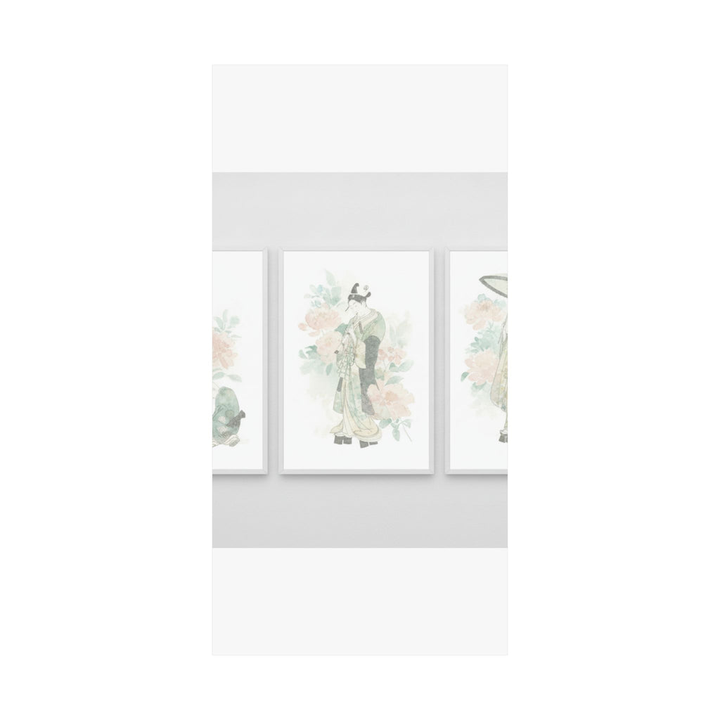 Watercolor — Tripytych Of Young Men — Matte Poster