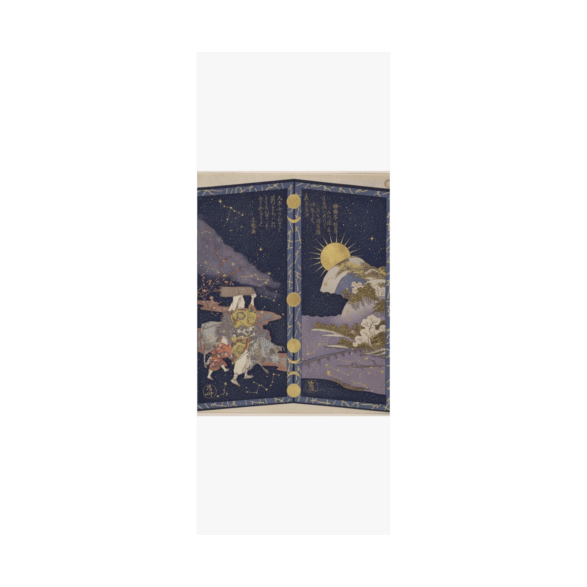Celestial — Surimono In Shape Of Small Twofold Screen — Matte Poster