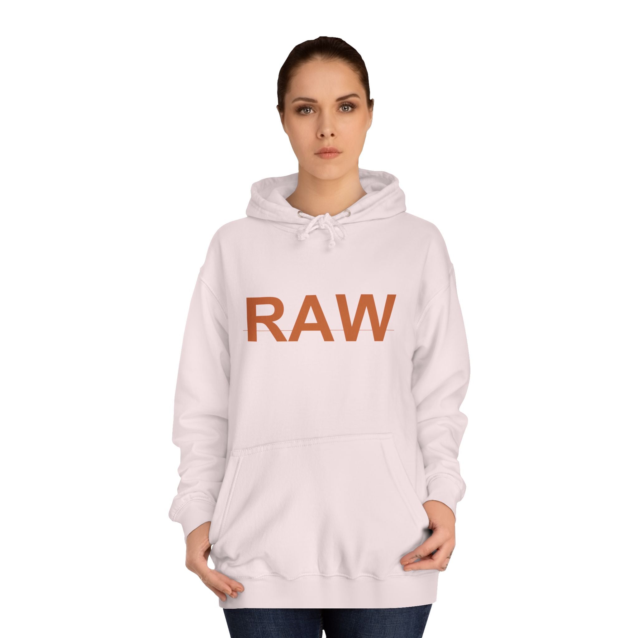 RAW Rust Block Letter Statement Pullover Hoodie