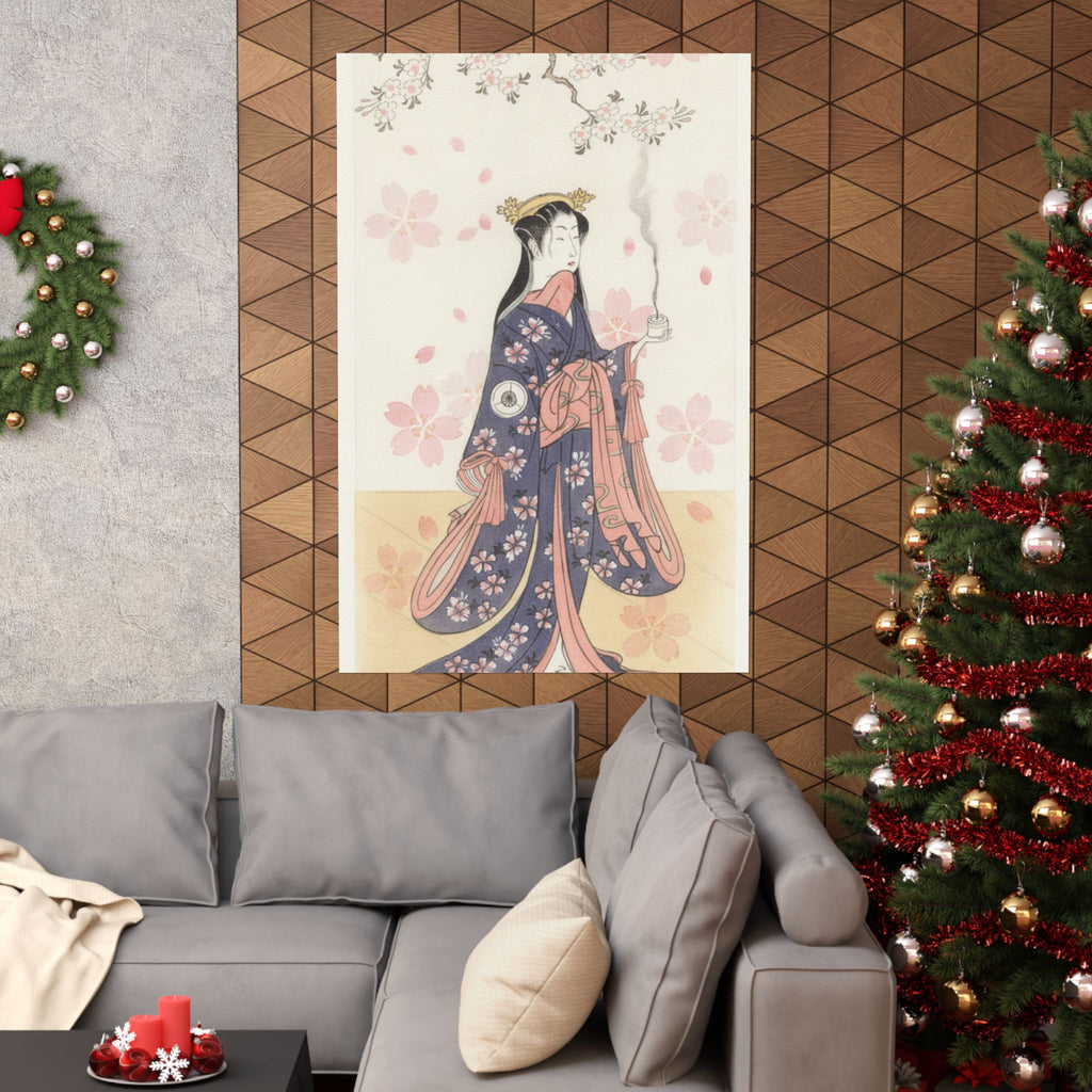 Watercolor — The Actor Iwai Hanshirō Iv As Sakura Hime, The Cherry Princess — Matte Poster
