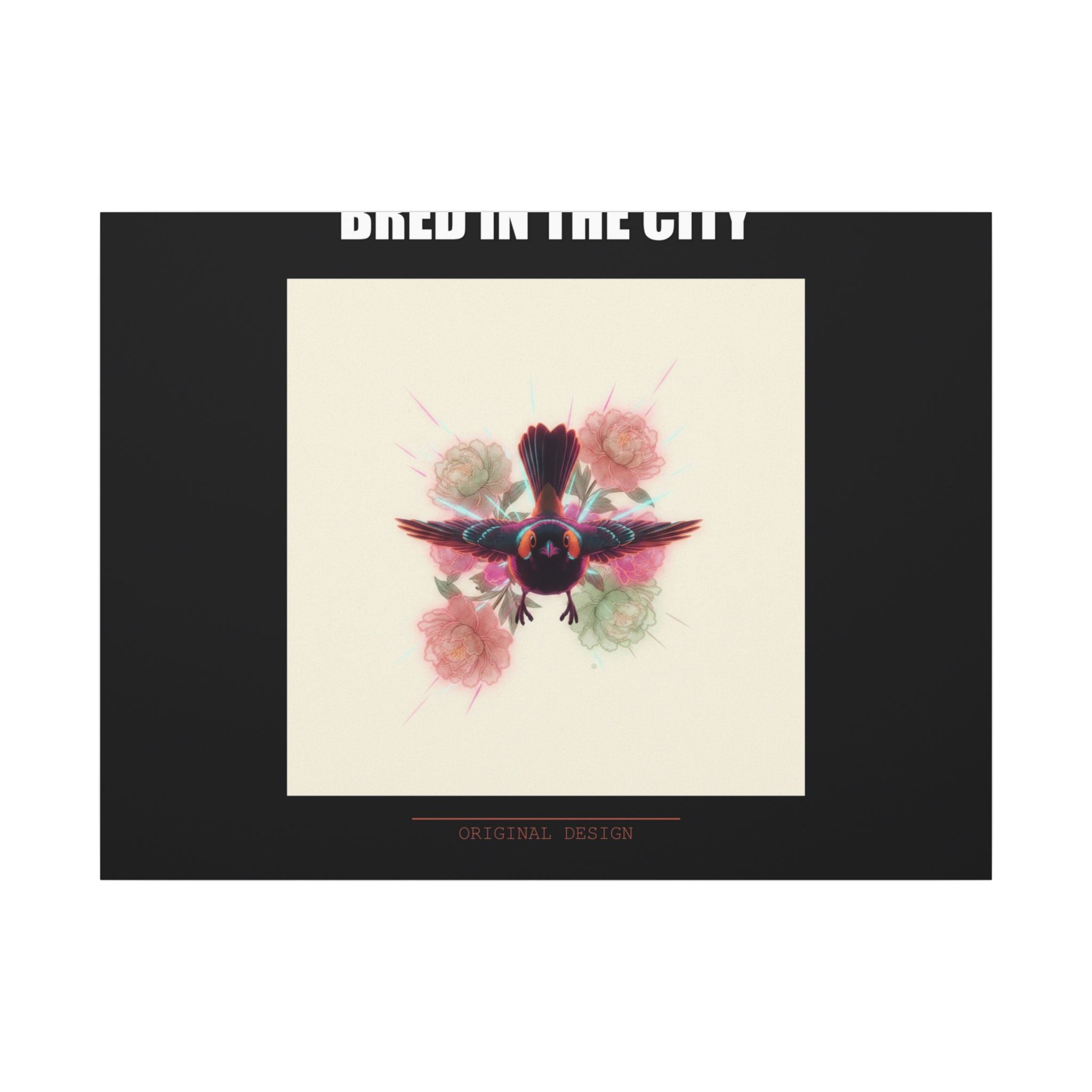 BRED IN THE CITY Flying Bird & Roses Matte Canvas