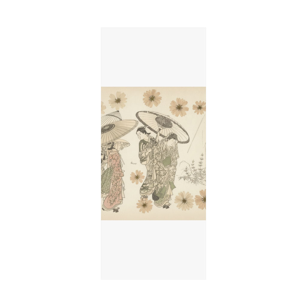 Botanical — A Lady With Three Attendants In The Rain — Matte Poster