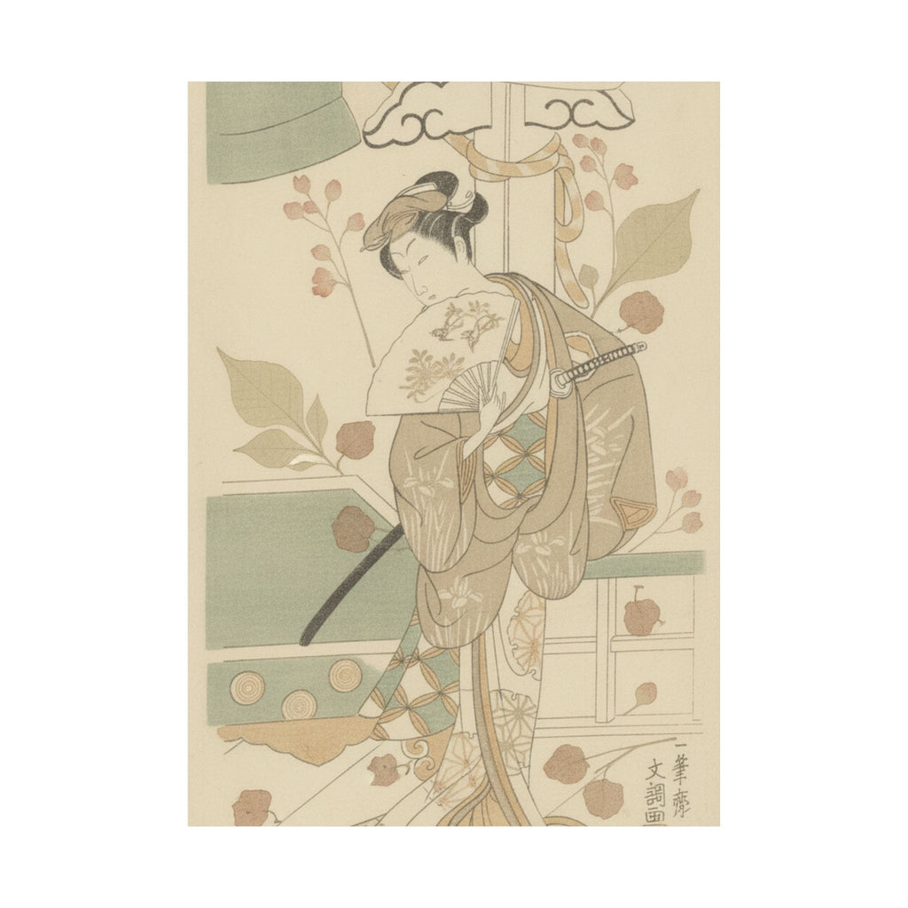 Botanical — The Actor Ichikawa Uzayemon Ix 1724–1785 In A Female Role — Matte Poster