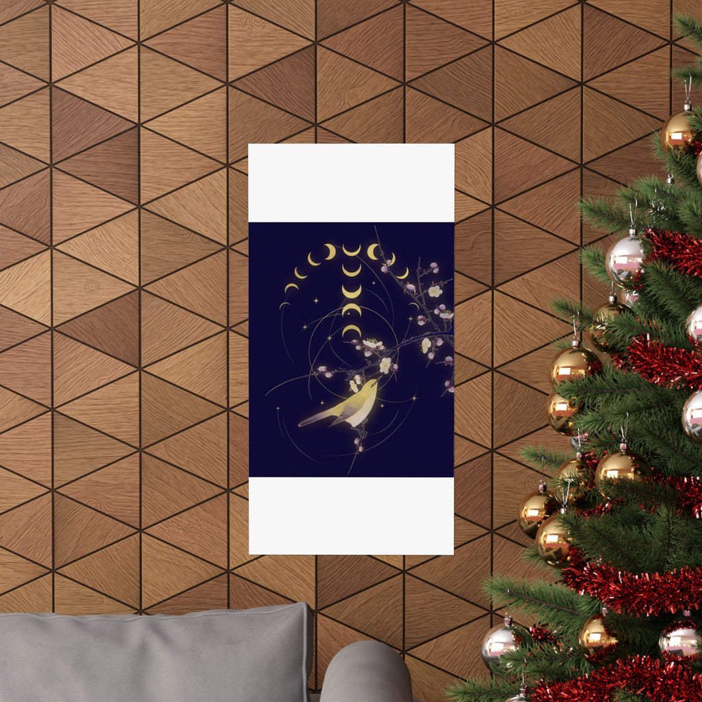 Celestial — New Moon; Nightingale On A Plum Branch — Matte Poster