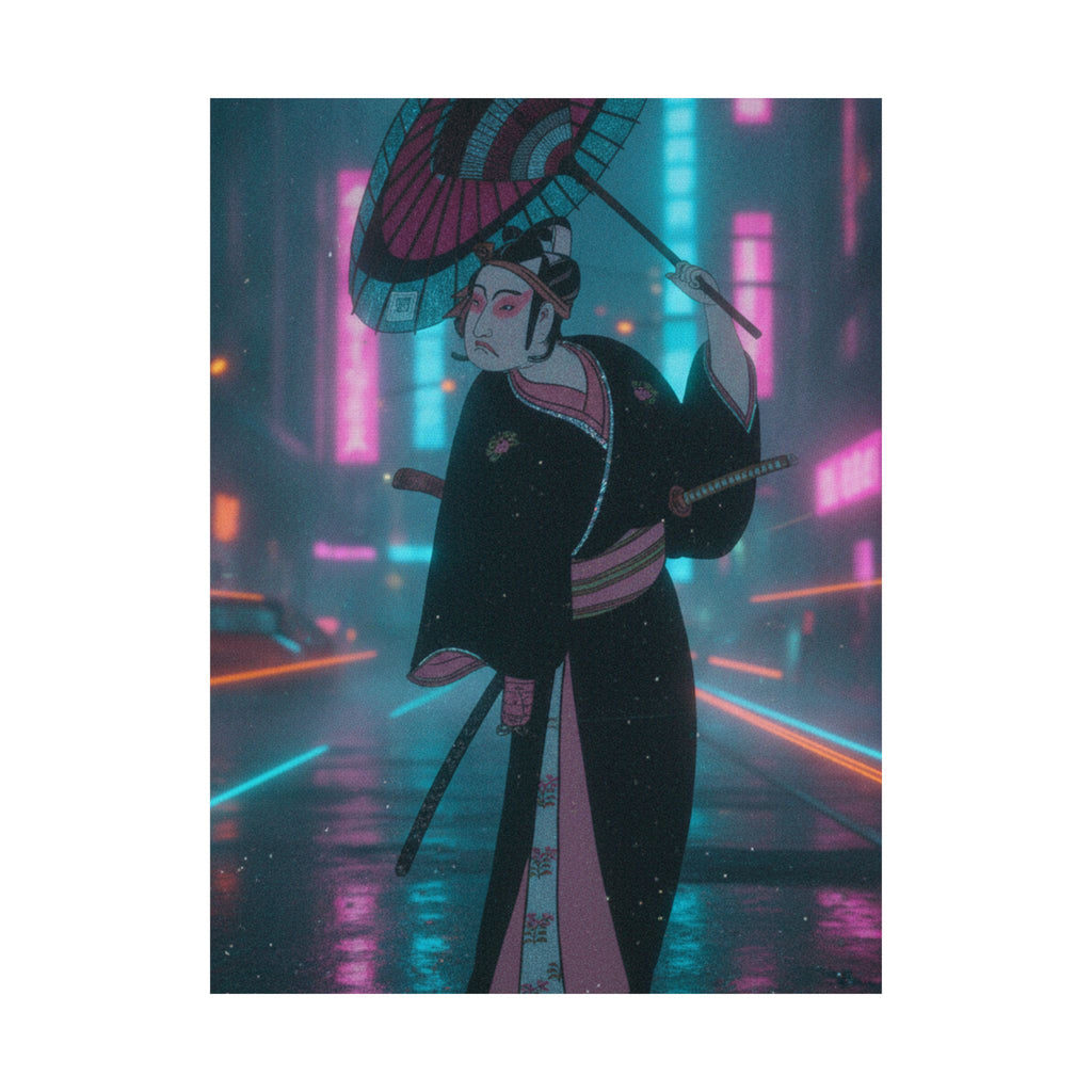 Neon Noir — The Third Ichikawa Yaozo In The Role Of The Otokodate Sukeroku — Matte Poster