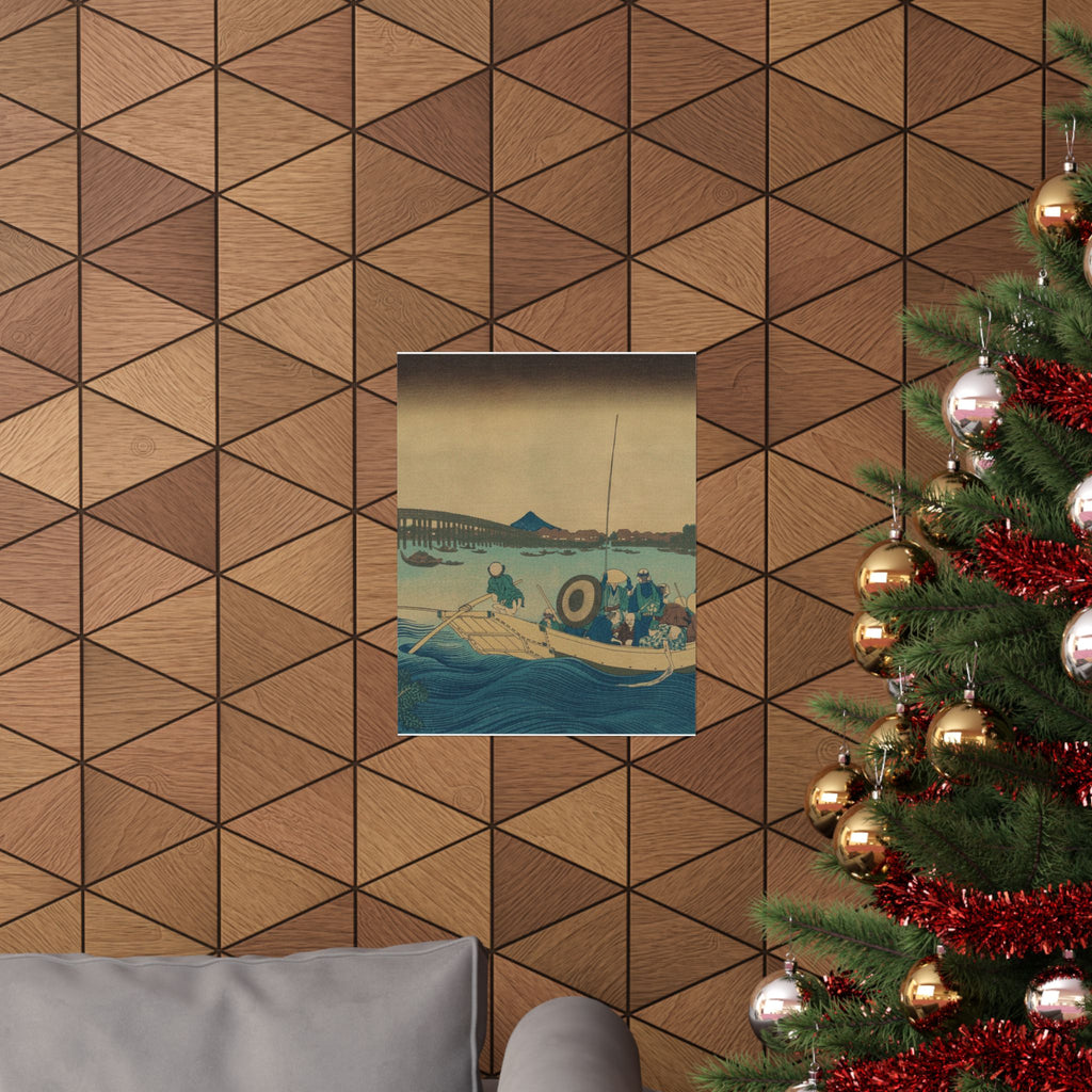 Cinematic — Viewing The Sunset Over Ryōgoku Bridge From The Onmayagashi Embankment (Onmayaga — Matte Poster