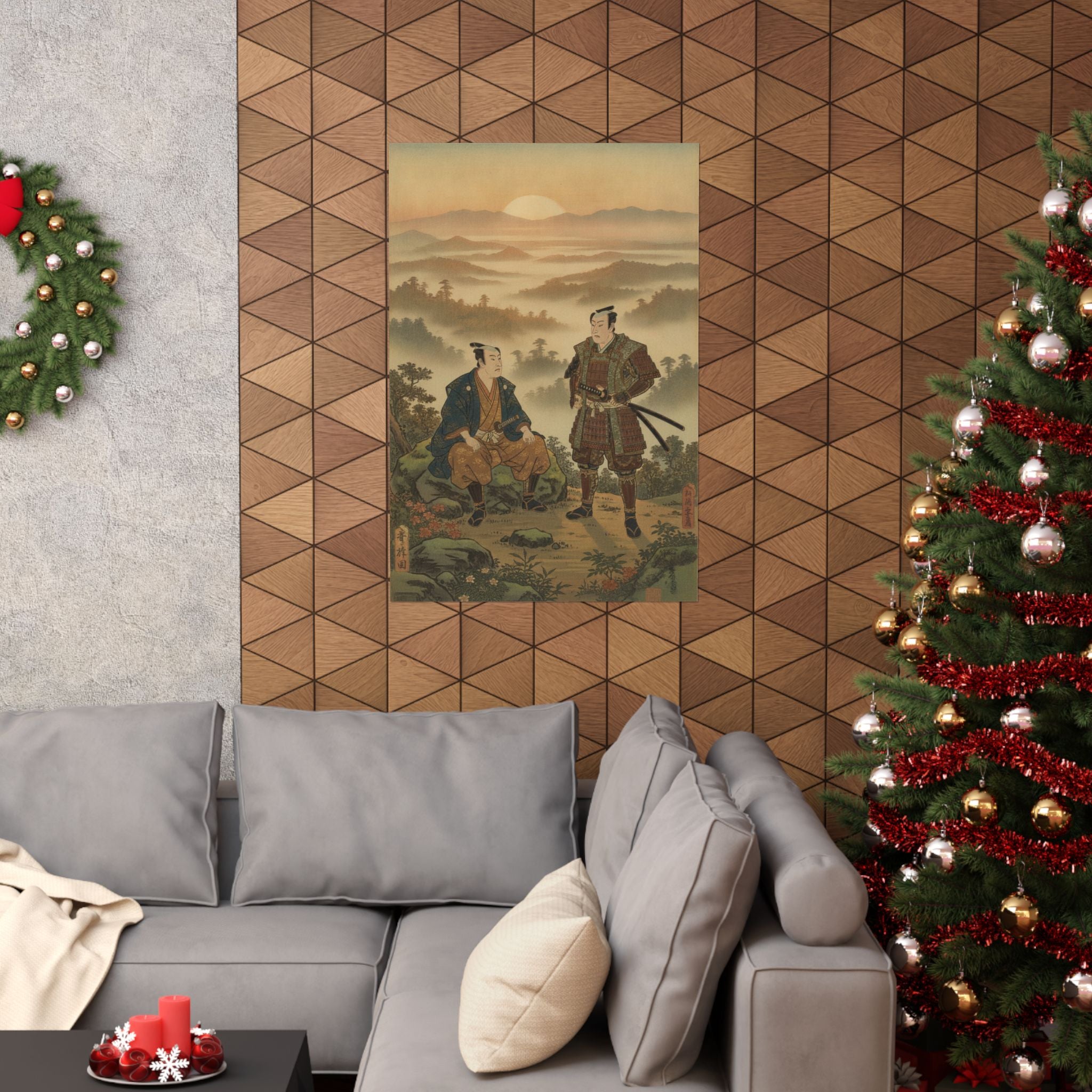 Scenic Nature — A Daimyo Talking To One Of His Retainers — Matte Poster