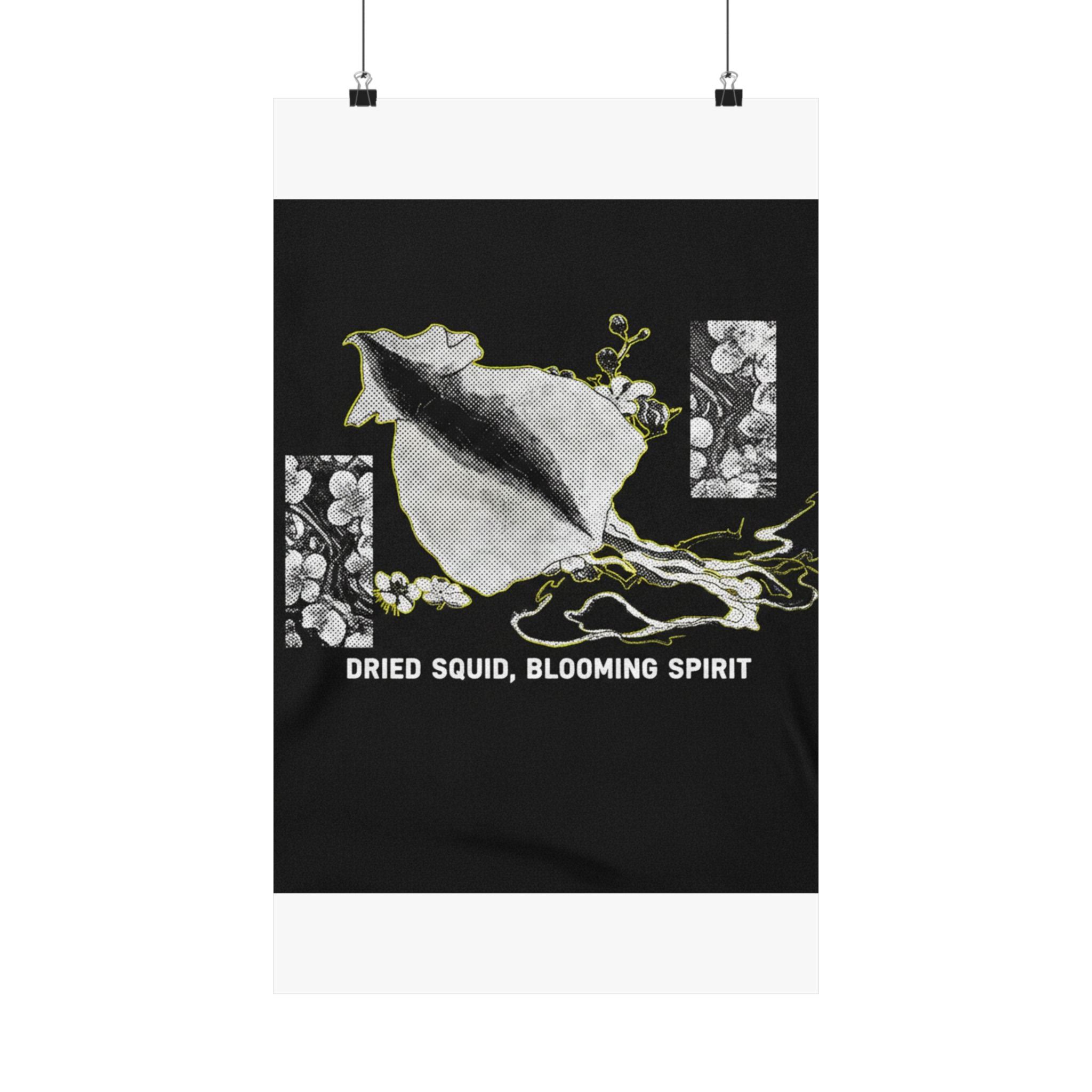 Streetwear Collage — Dried Cuttle-Fish And Plum Blossoms — Matte Poster
