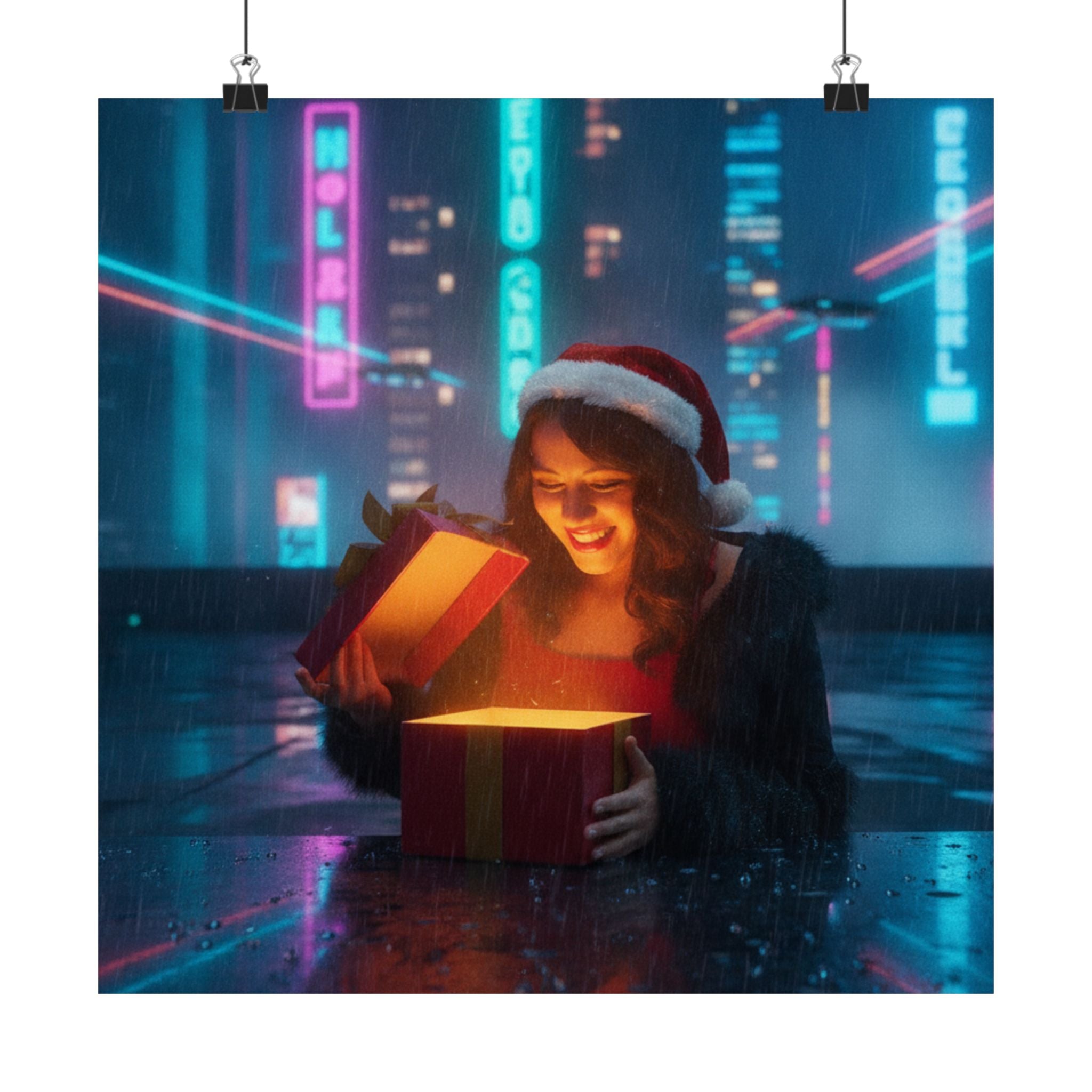 Neon Noir — Person — Matte Poster