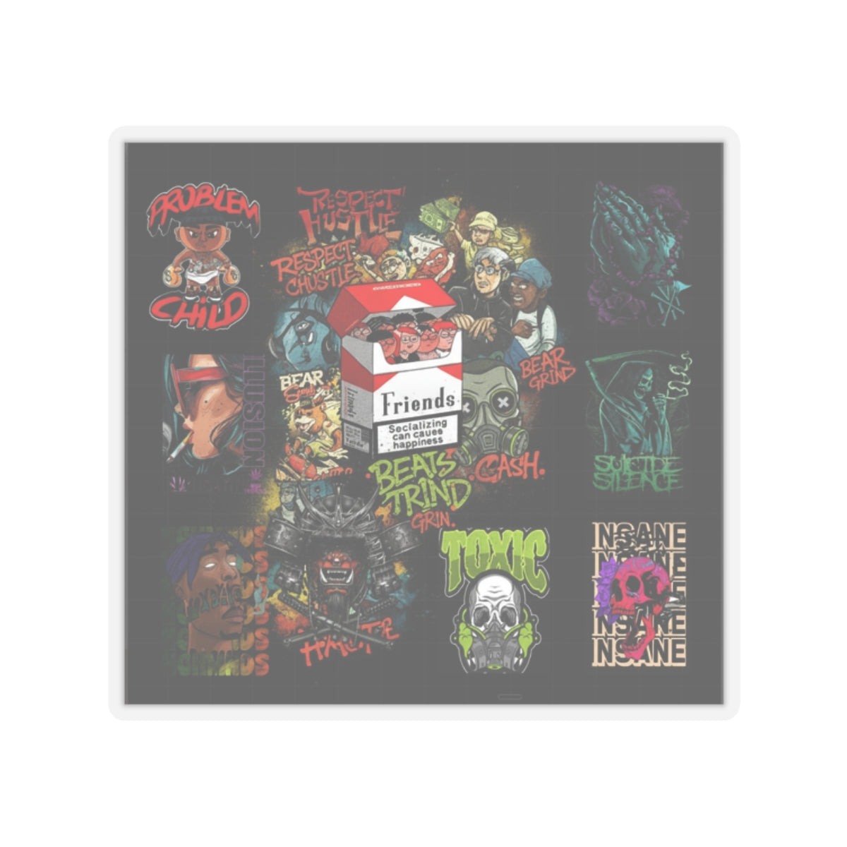 Dramatic Storm — Person — Kiss-Cut Sticker