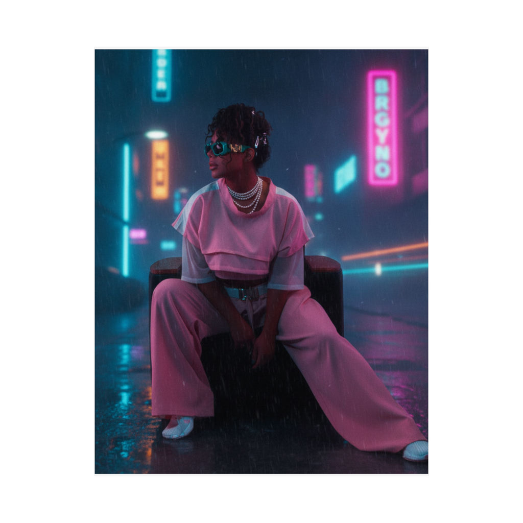 Neon Noir — Person — Matte Poster
