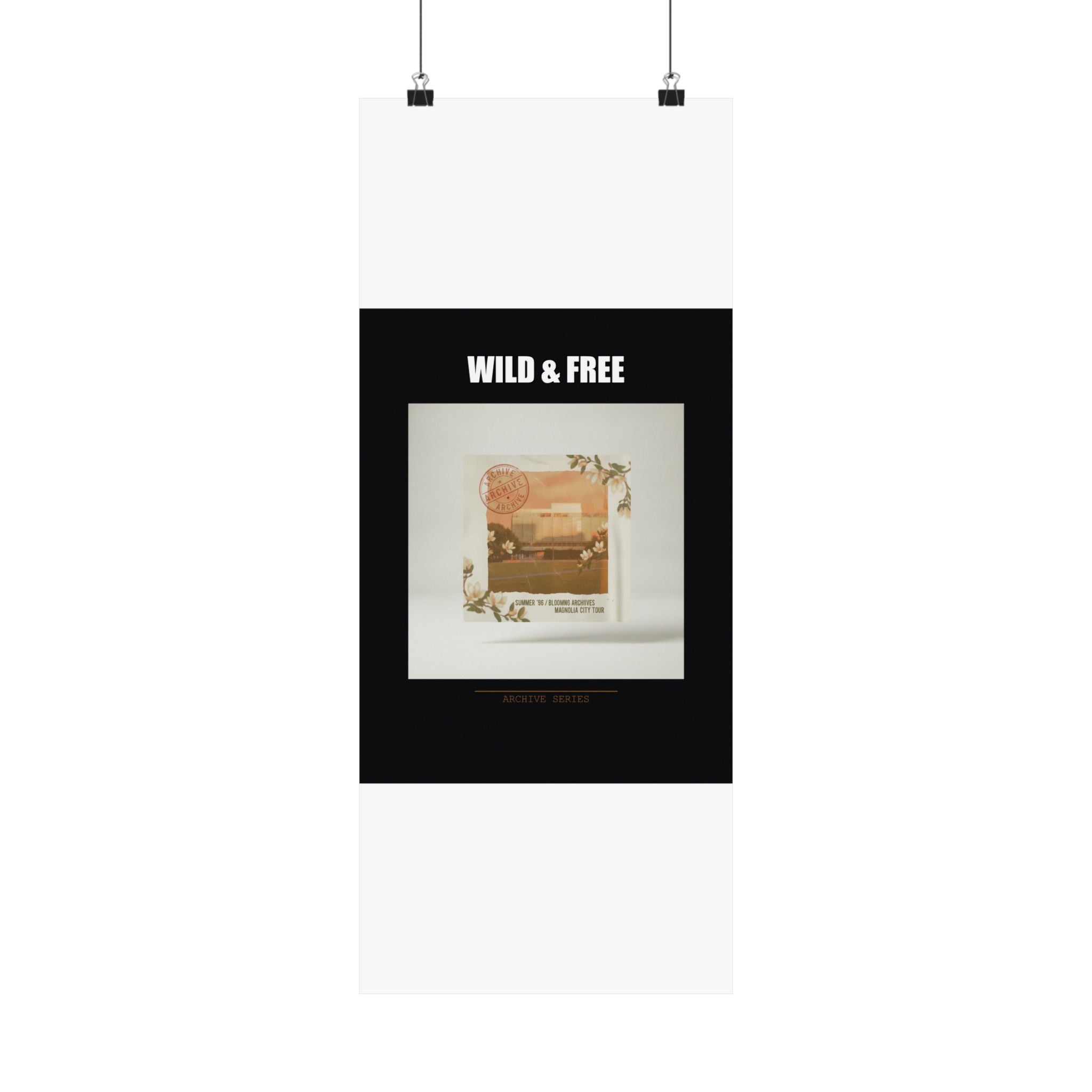 WILD & FREE Vintage Magnolia Archive Matte Poster