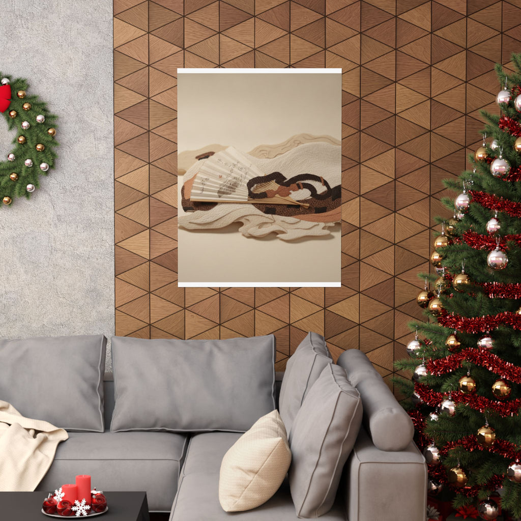Product Marketing — Belt And Fan On A Piece Of Cloth — Matte Poster