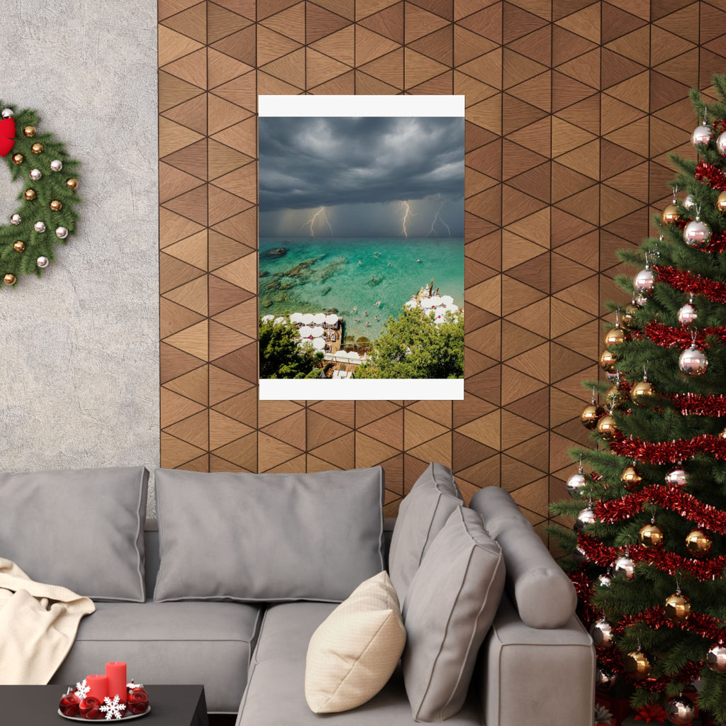Dramatic Storm — Beach — Matte Poster