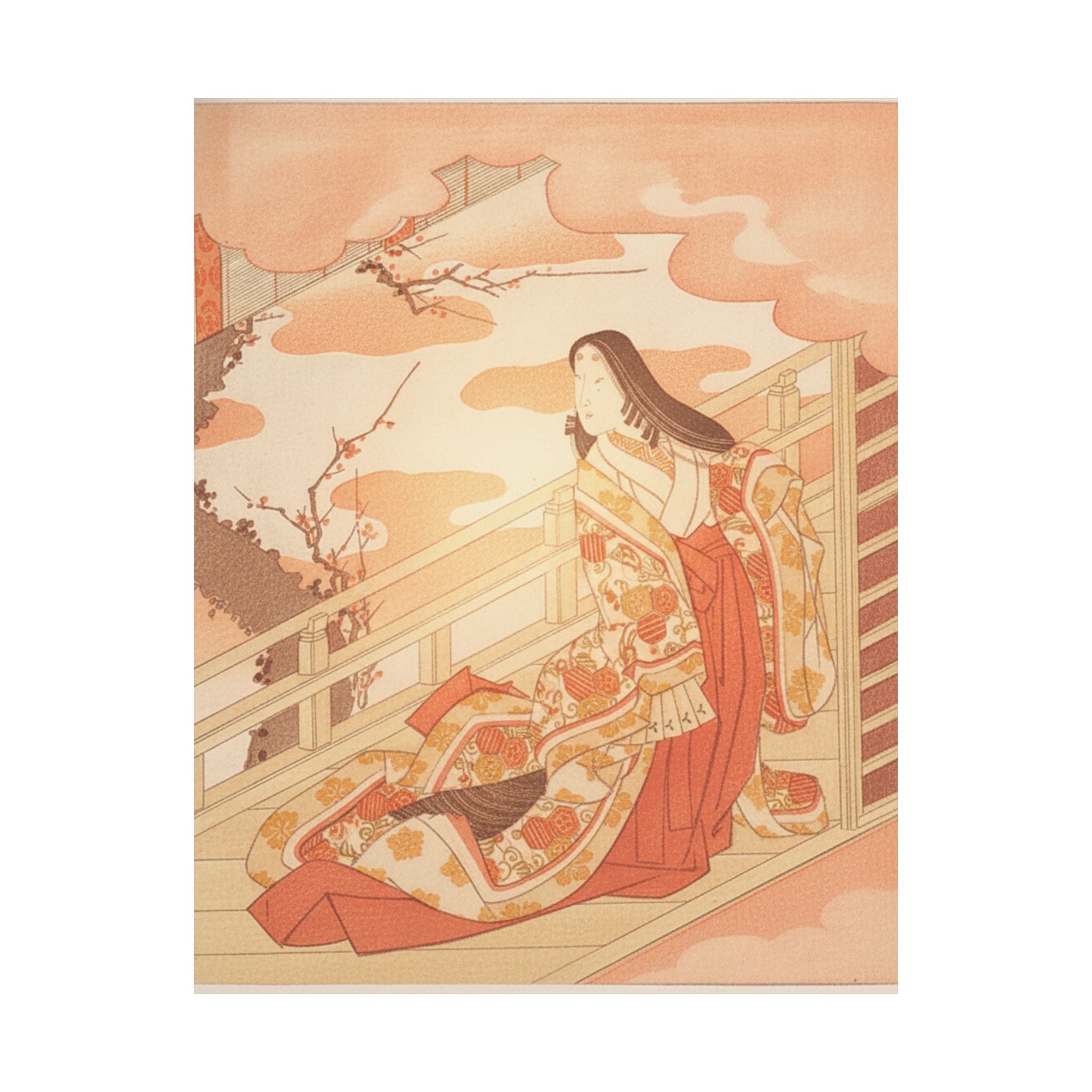 Southern Sunset — Court Lady Praising The Plum Blossom — Matte Poster