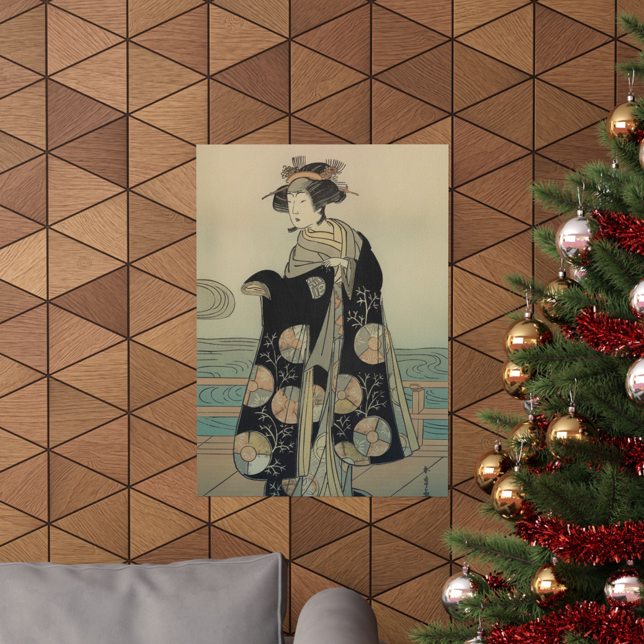 Affirmation — Yoshizawa Iroha As A Woman Standing On The Engawa Of A House By A River — Matte Poster