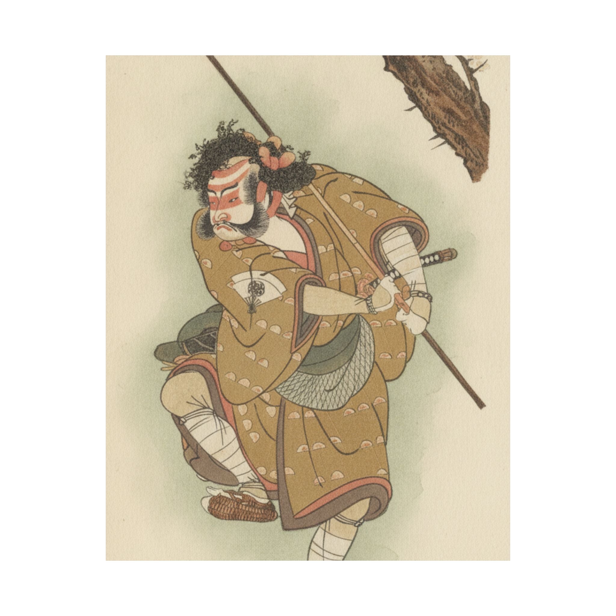 Botanical — Onoe Matsusuke In The Role Of Asahina In "Edo No Haru Meisho Soga" — Matte Poster