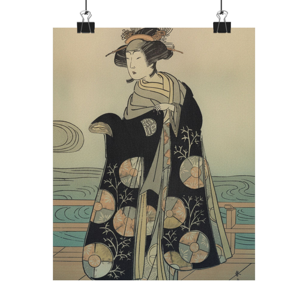 Affirmation — Yoshizawa Iroha As A Woman Standing On The Engawa Of A House By A River — Matte Poster