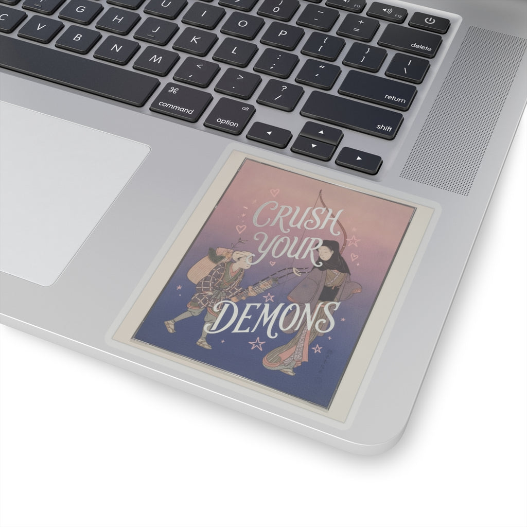 Affirmation — Demon-Crushing Bow — Kiss-Cut Sticker