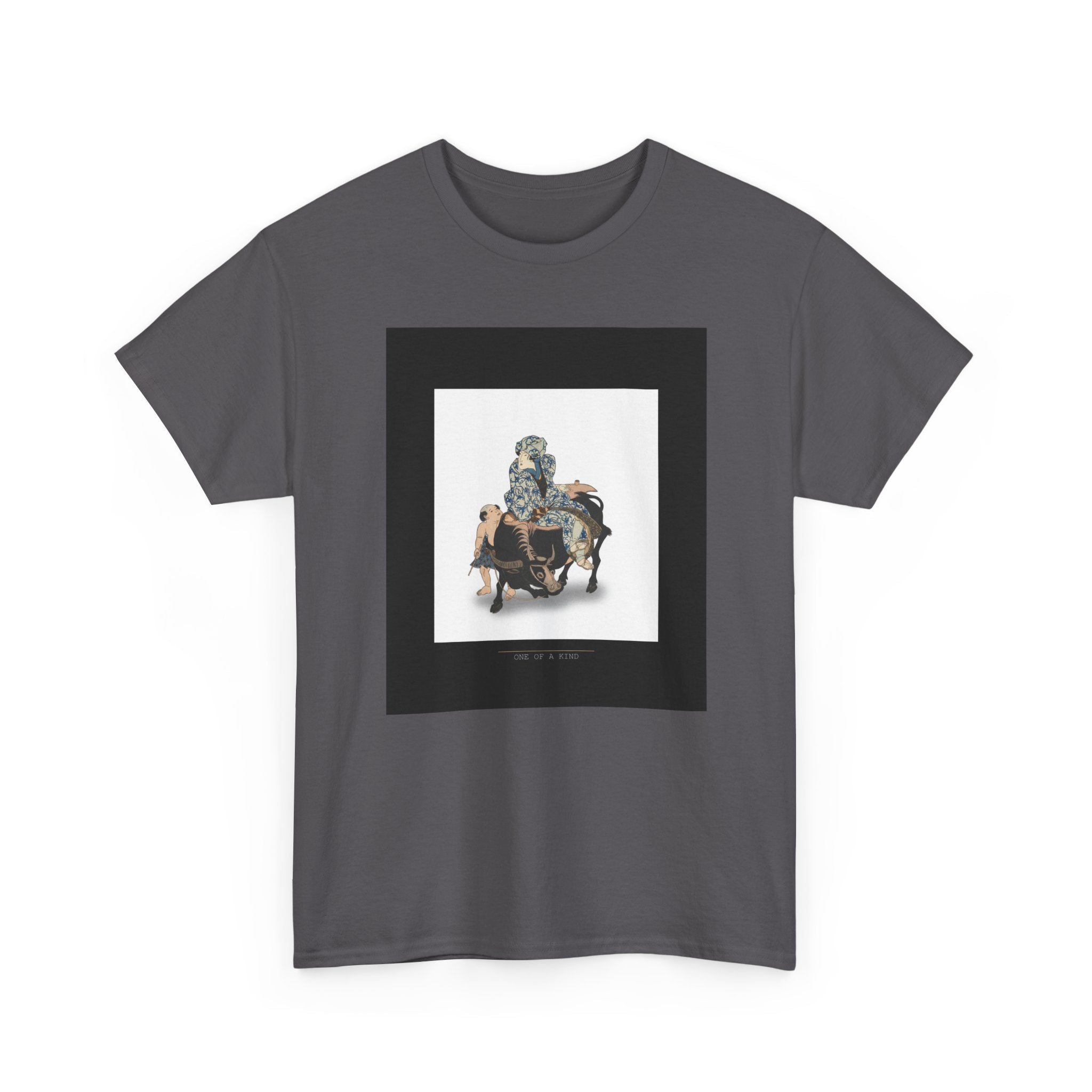 CITY NEVER SLEEPS | Roshungi (Chinese, Lu Zhunyi) As A Woman With A Pipe Riding On A Buffalo Graphic Tee — Graphic Tee