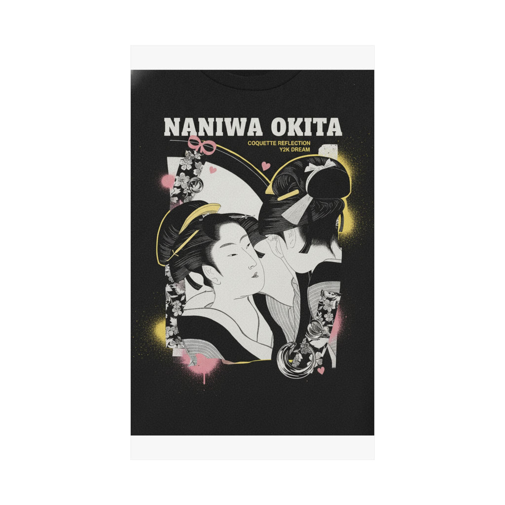 Streetwear Collage — Naniwa Okita Admiring Herself In A Mirror — Matte Poster